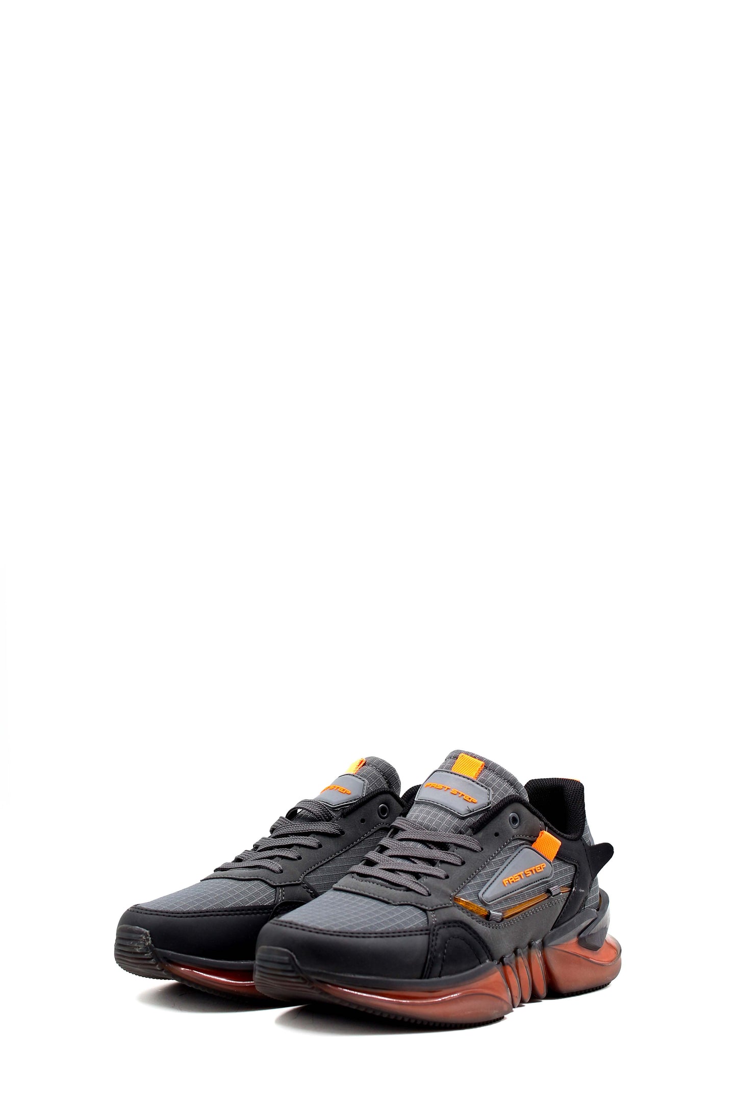 KOALA SYDNEY Men's Grey and Orange Athletic Sneakers