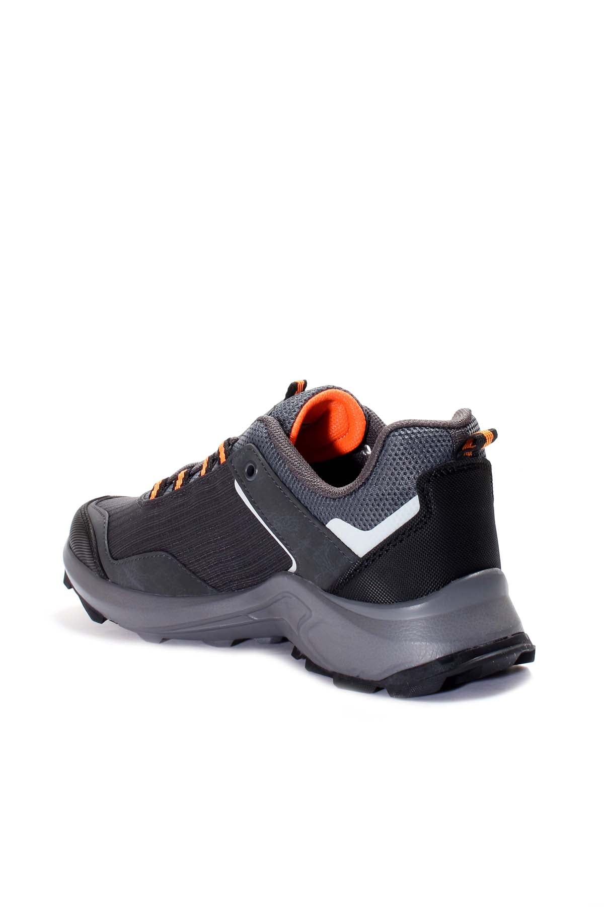 KOALA SYDNEY Men's Black and Gray Athletic Sneakers with Orange Accents