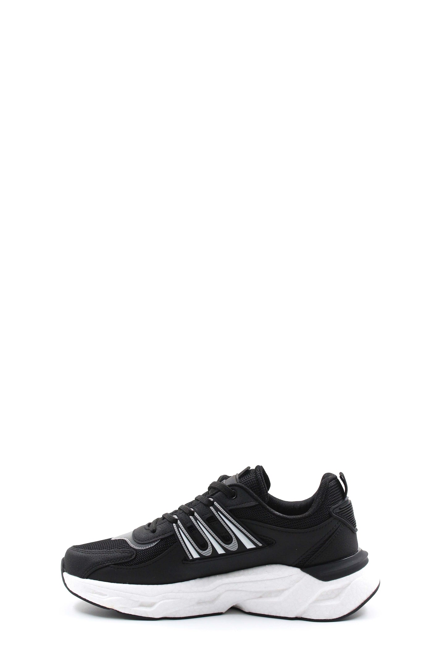 KOALA SYDNEY Men's Black Chunky Sneakers with White Sole -