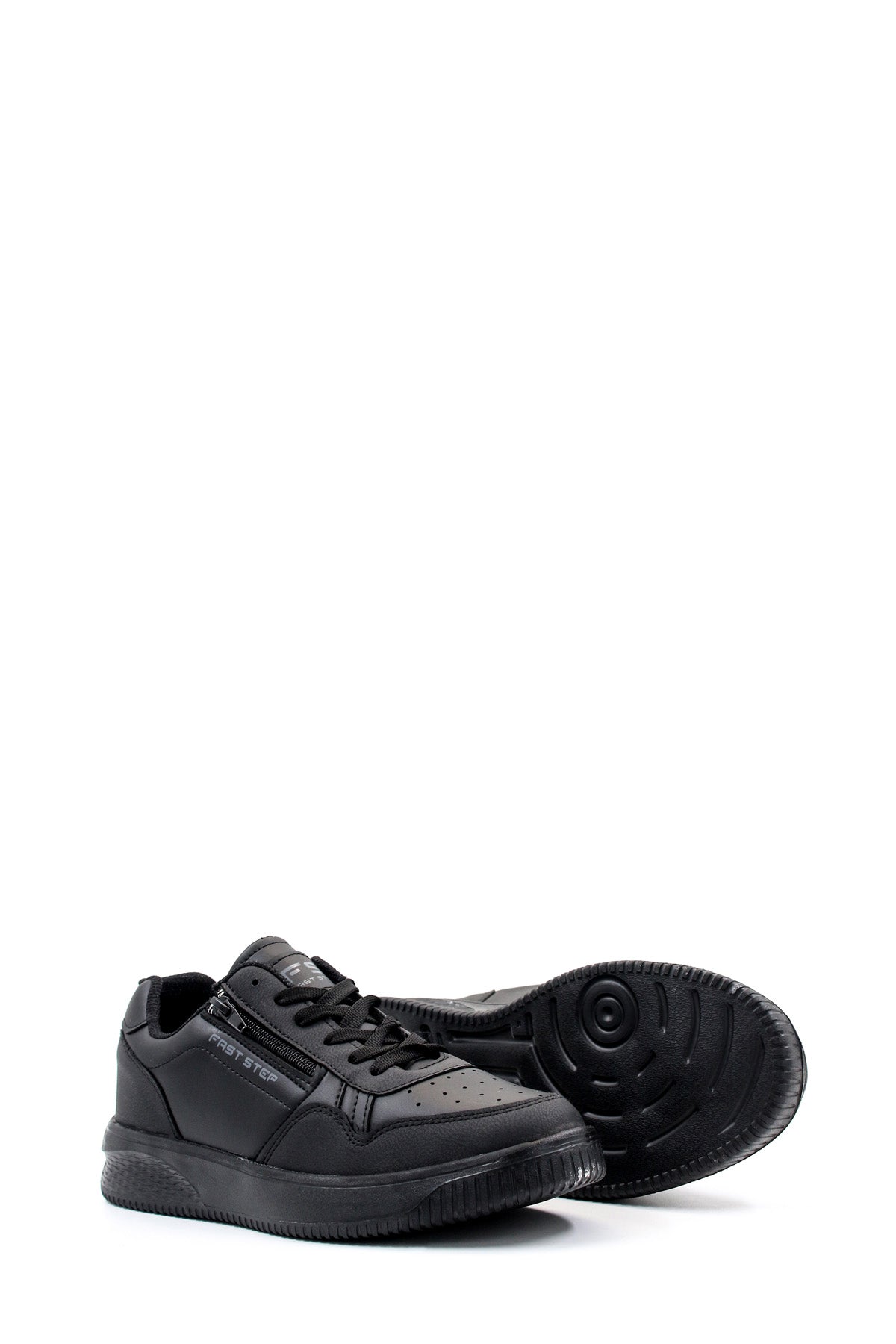 KOALA SYDNEY Men's Black Sporty Zip Sneakers