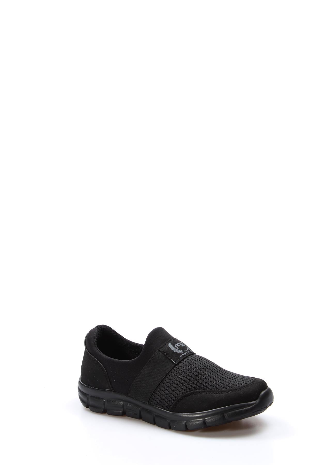 Men's Black Slip-On Sneakers with Mesh Upper