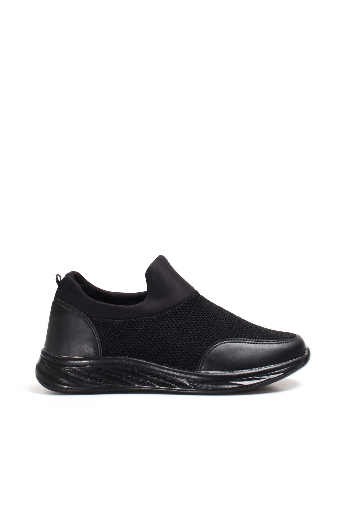 KOALA SYDNEY Men's Black Mesh Slip-On Sneakers with Cushioned Sole