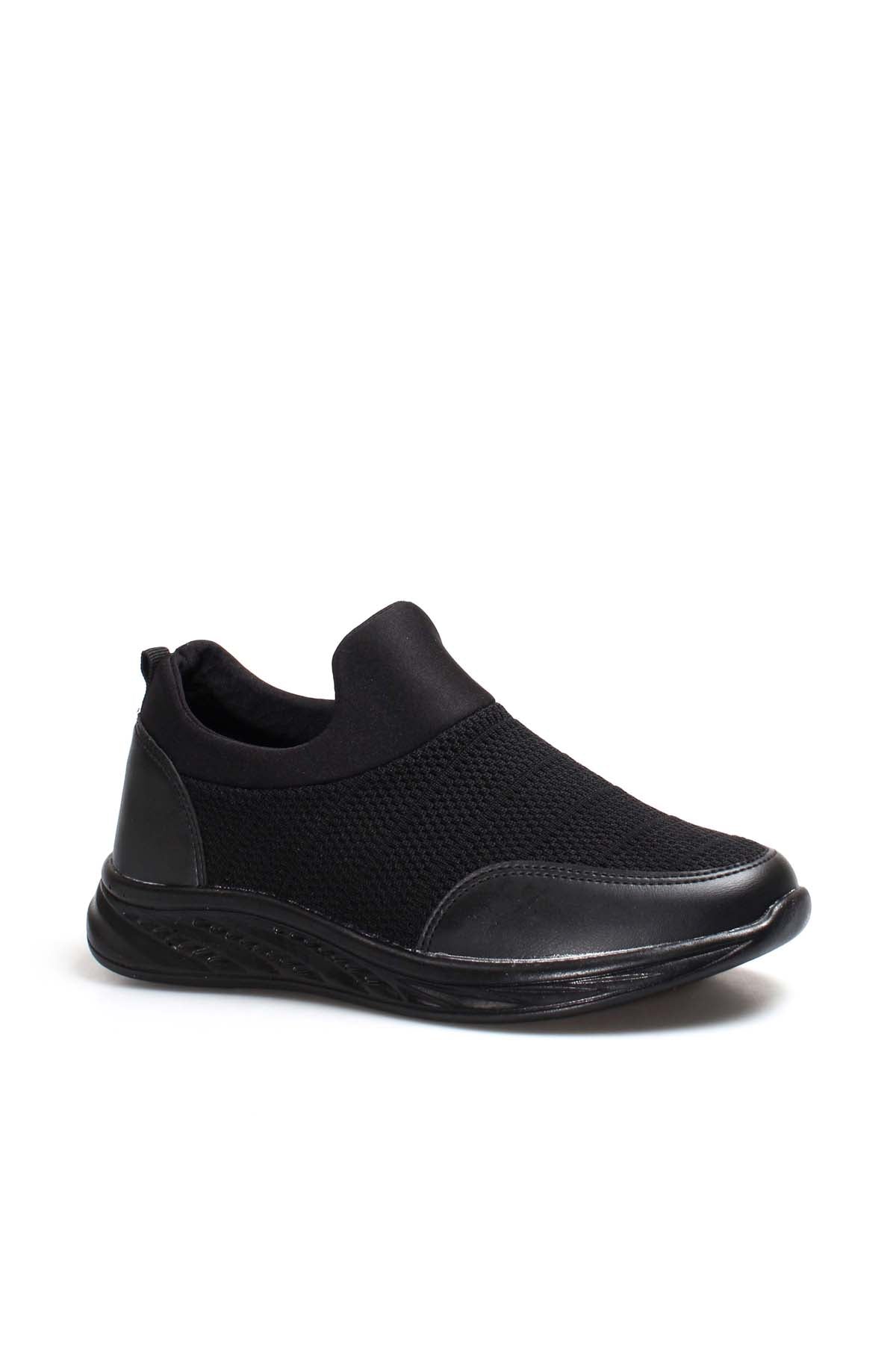 KOALA SYDNEY Men's Black Mesh Slip-On Sneakers with Cushioned Sole