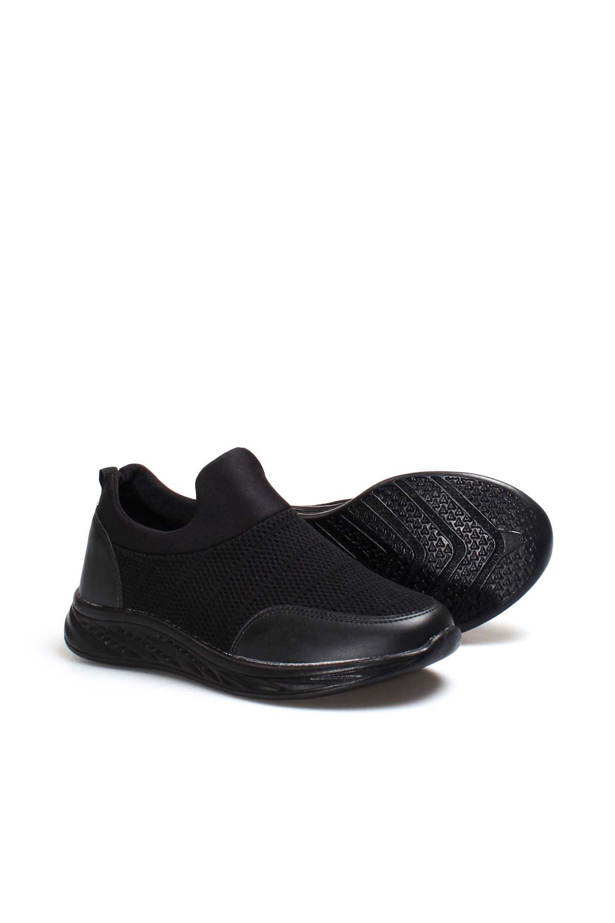 KOALA SYDNEY Men's Black Mesh Slip-On Sneakers with Cushioned Sole