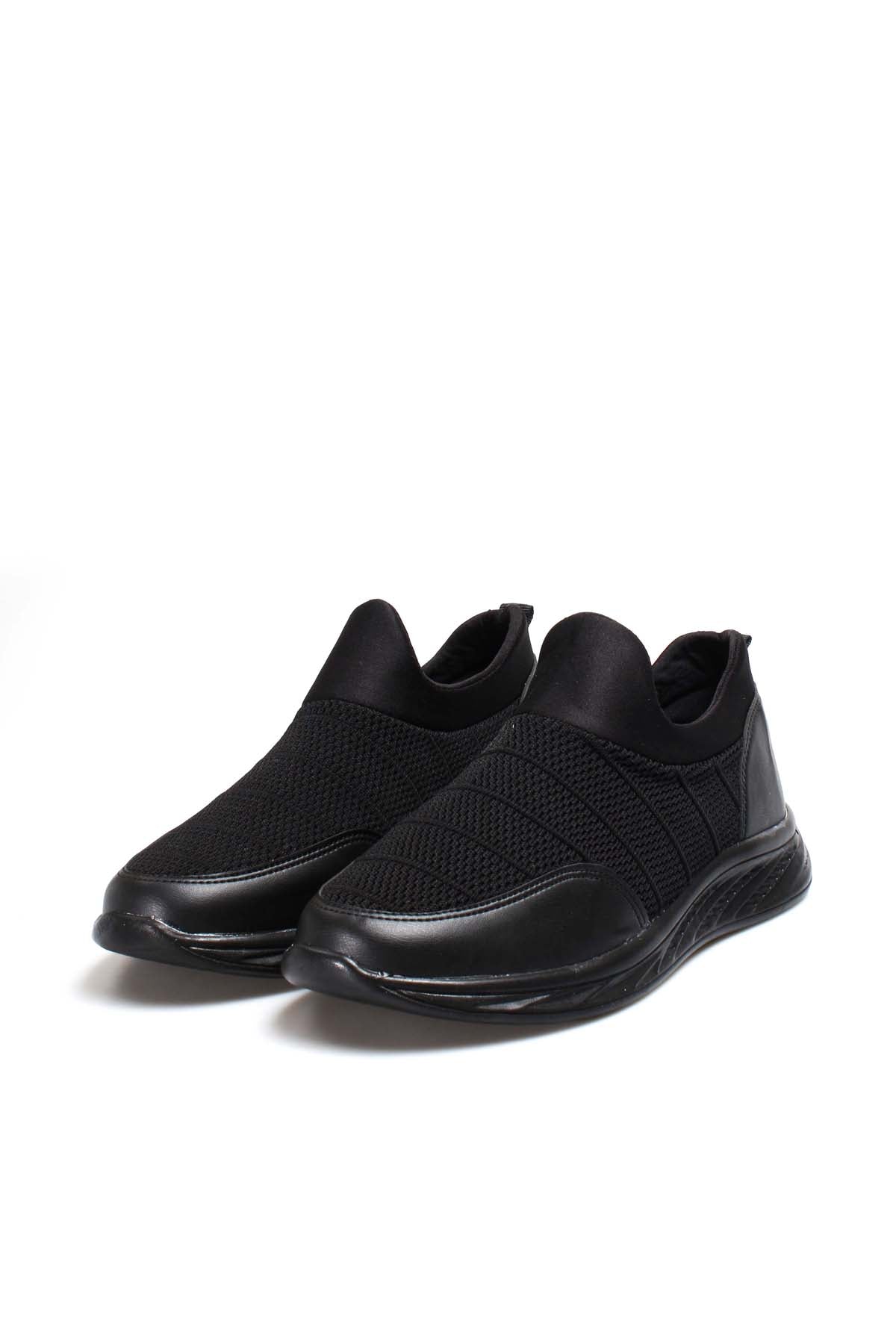 KOALA SYDNEY Men's Black Mesh Slip-On Sneakers with Cushioned Sole