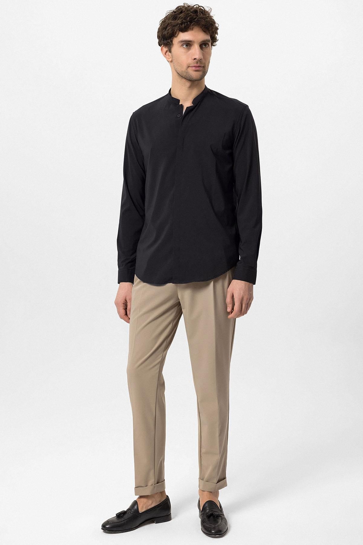 Men's Black Long Sleeve Shirt