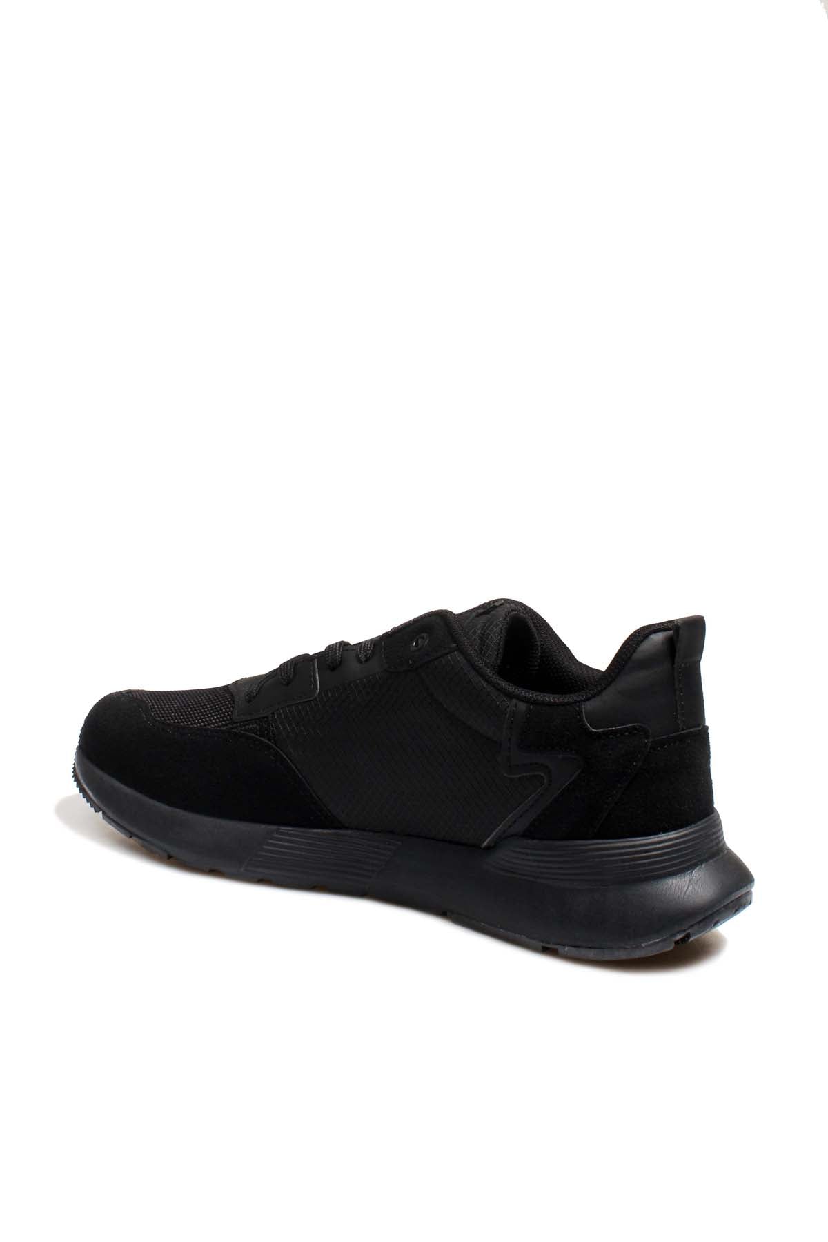Men's Black Athletic Sneakers with Cushioned Sole
