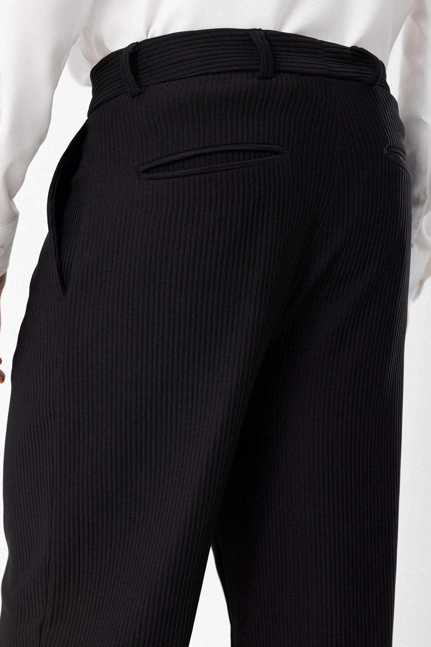 Men's Black Ribbed Pants
