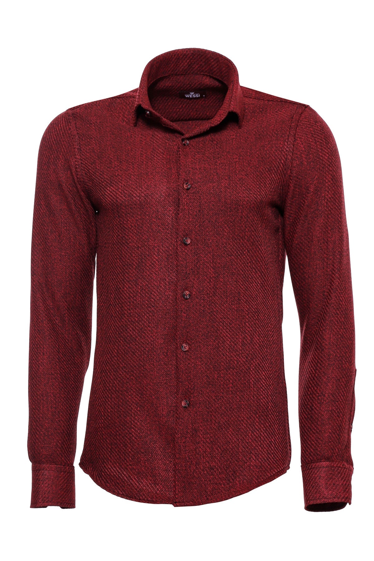 KOALA SYDNEY Slim Fit Cotton Plain Burgundy Men Lumberjack Shirt -