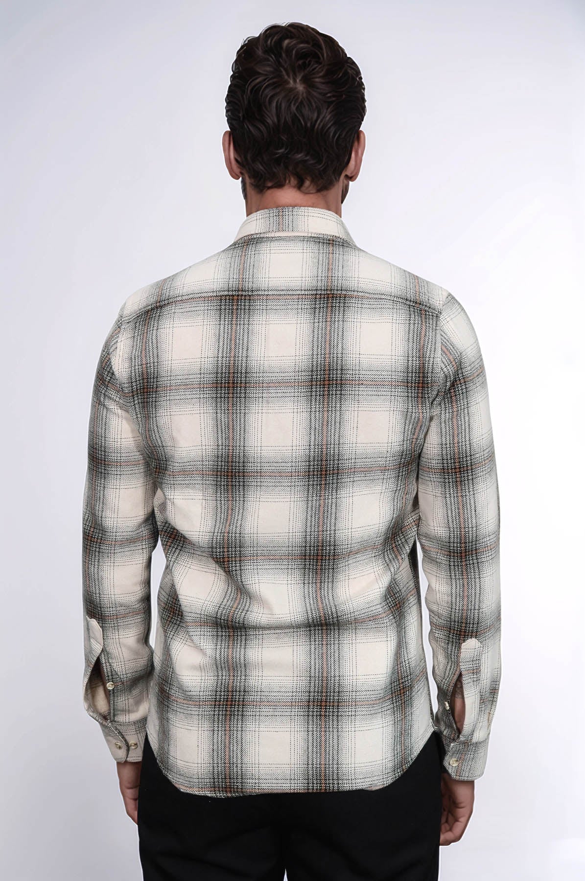 Checked Beige Men Lumberjack Shirt