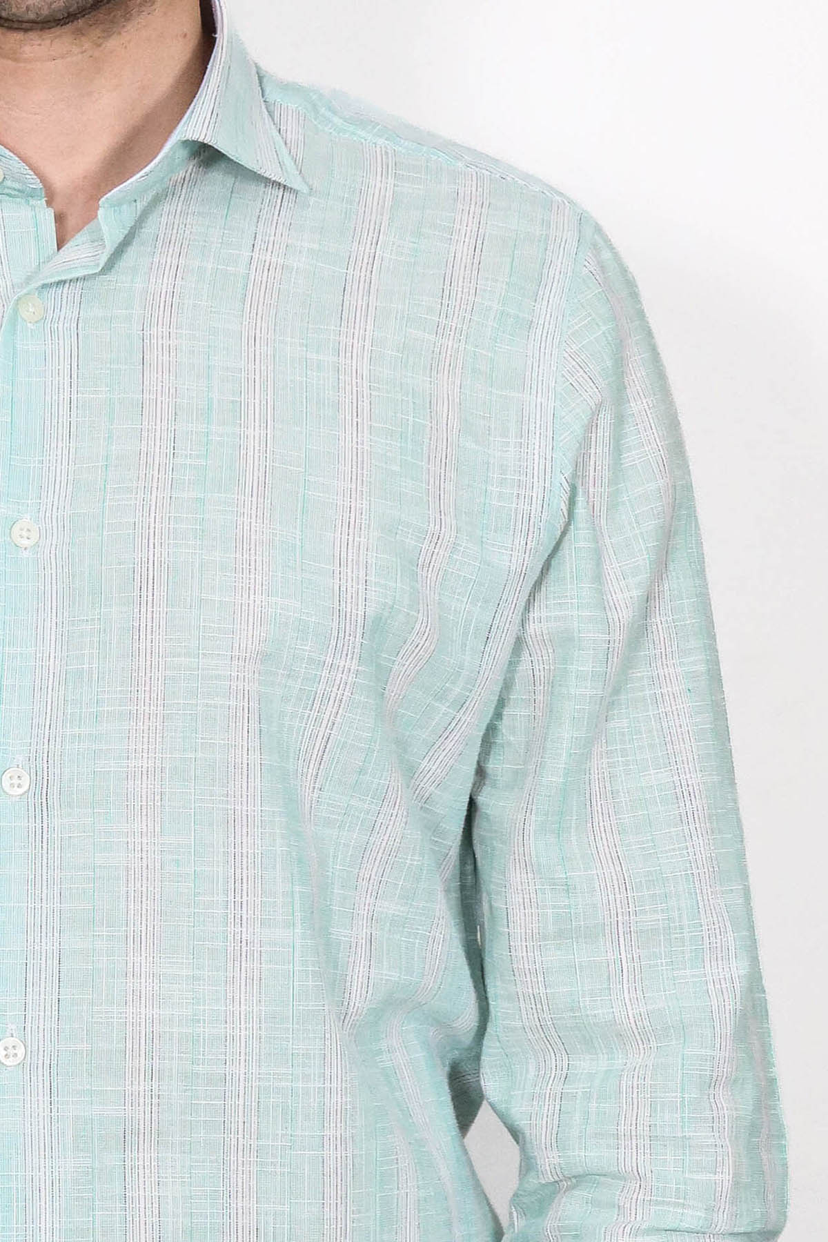 Light Green Plaid Shirt - Wessi