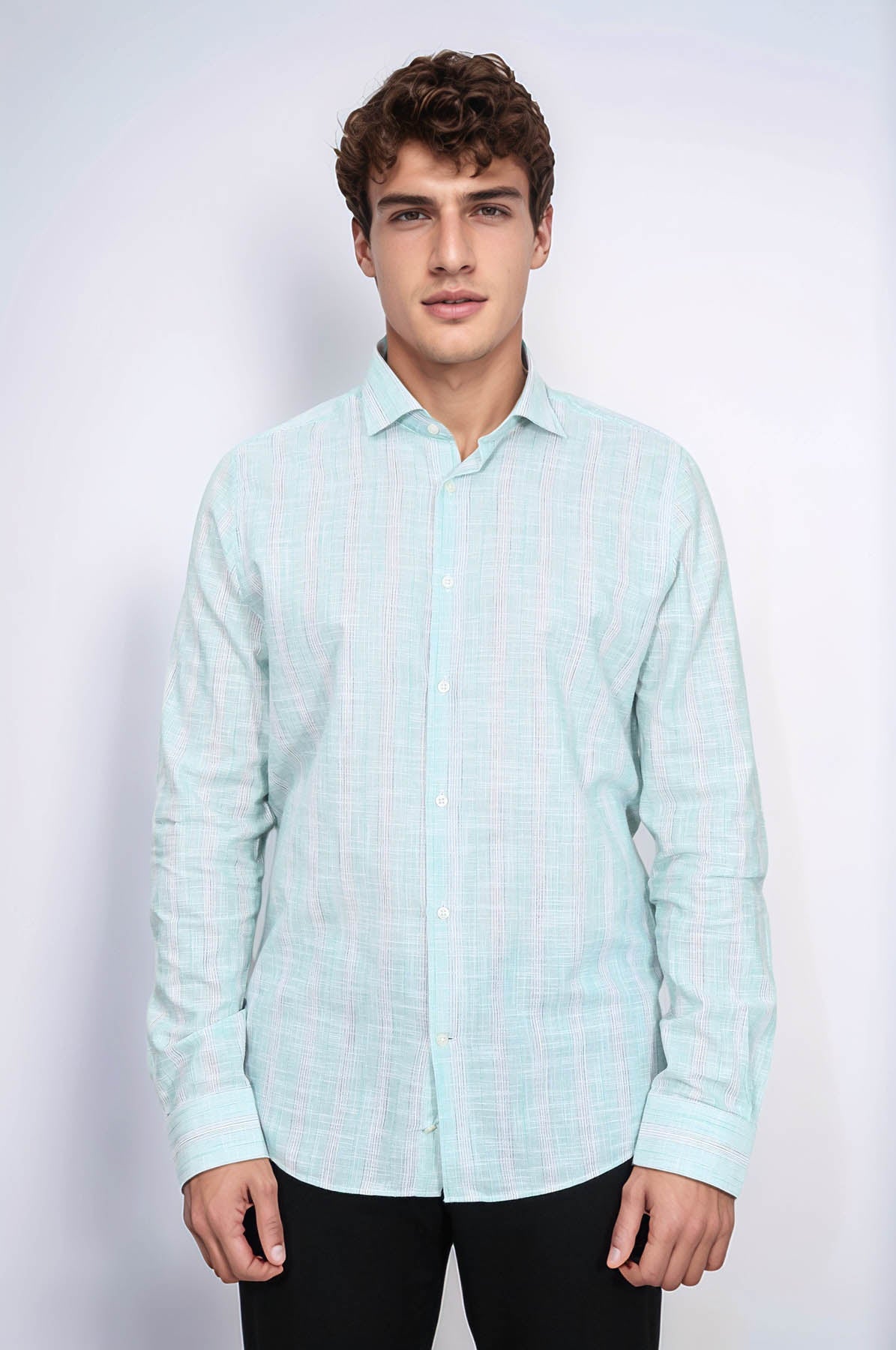 Light Green Plaid Shirt - Wessi