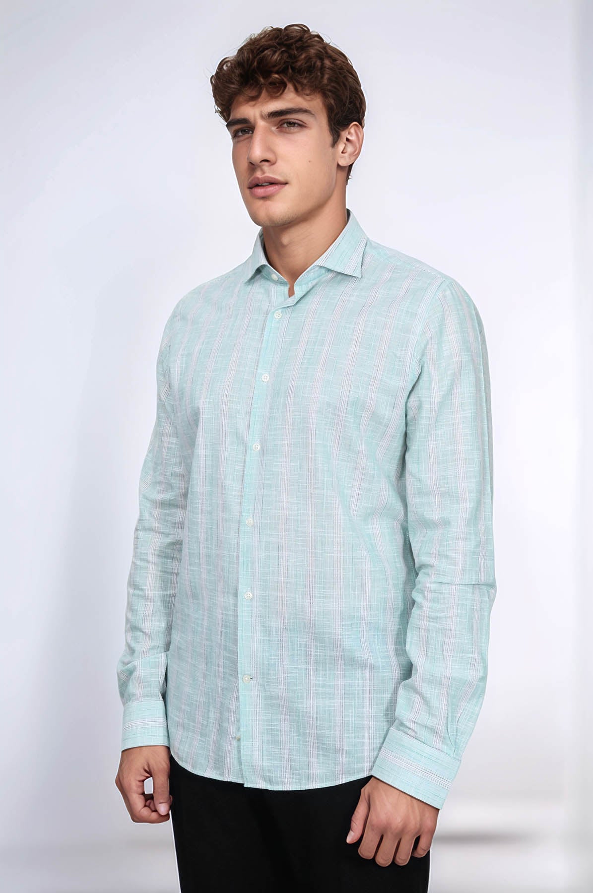 Light Green Plaid Shirt - Wessi