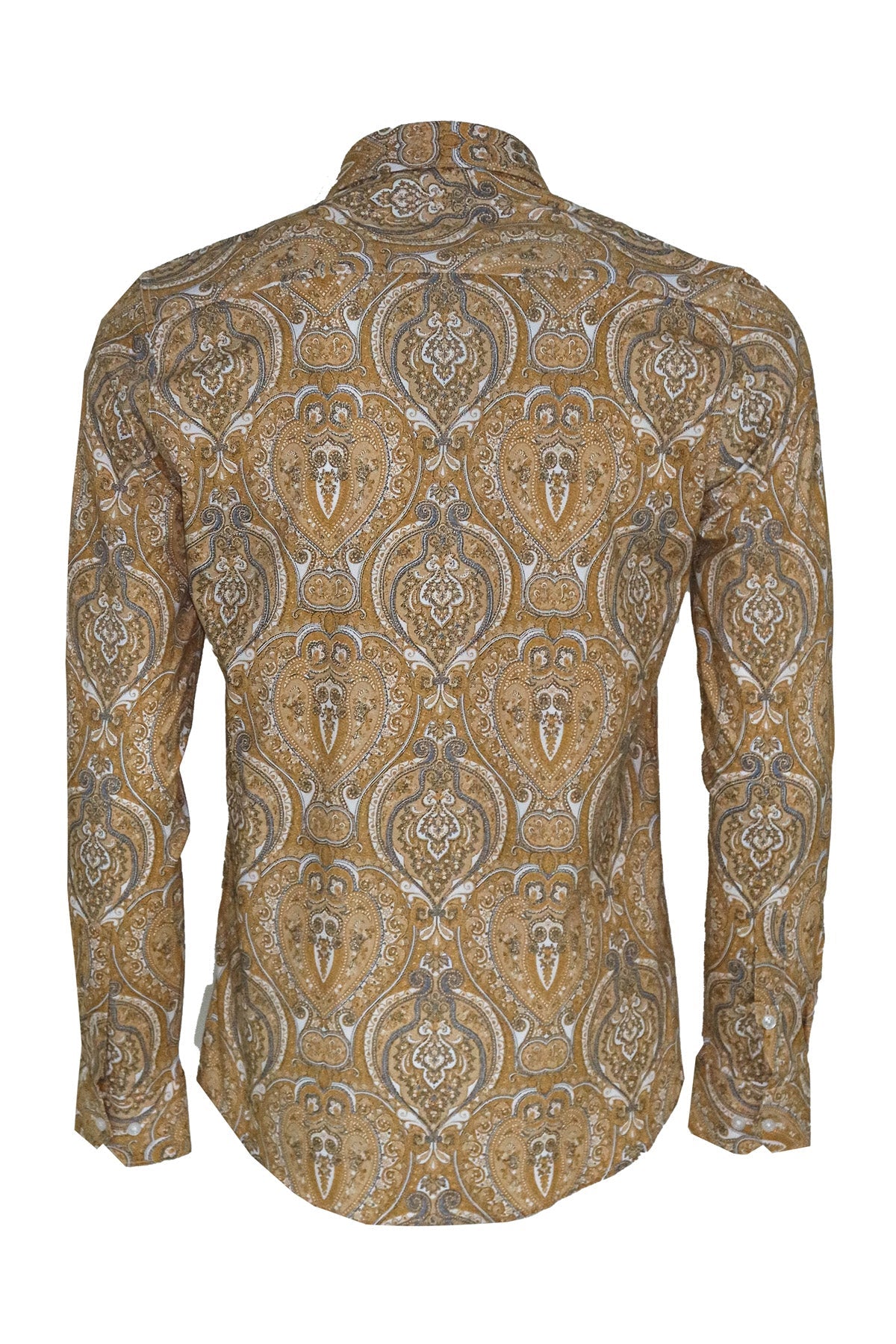 KOALA SYDNEY Beige Patterned Slim Fit Men's Shirt -