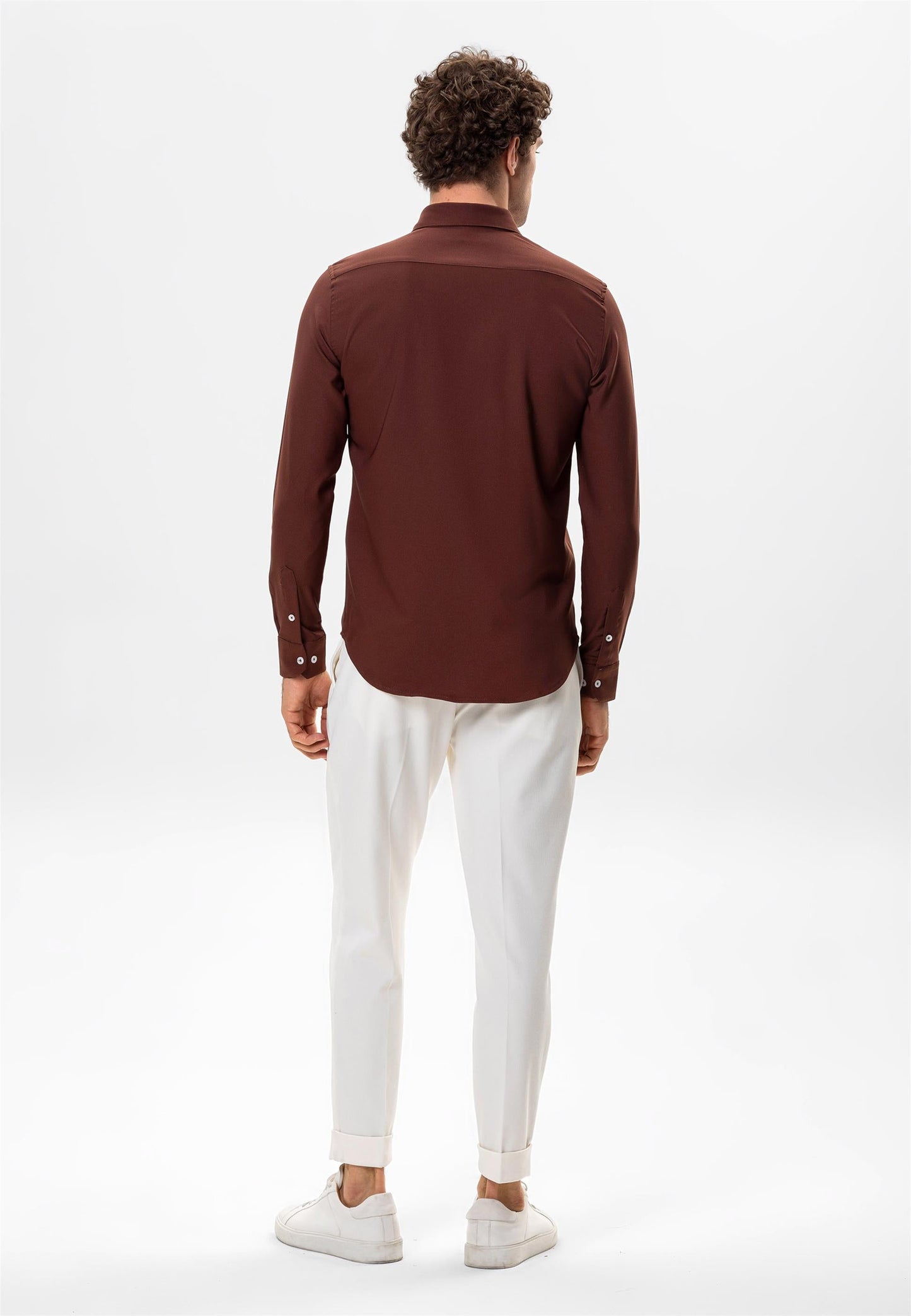 Men's Brown Slim Fit Shirt