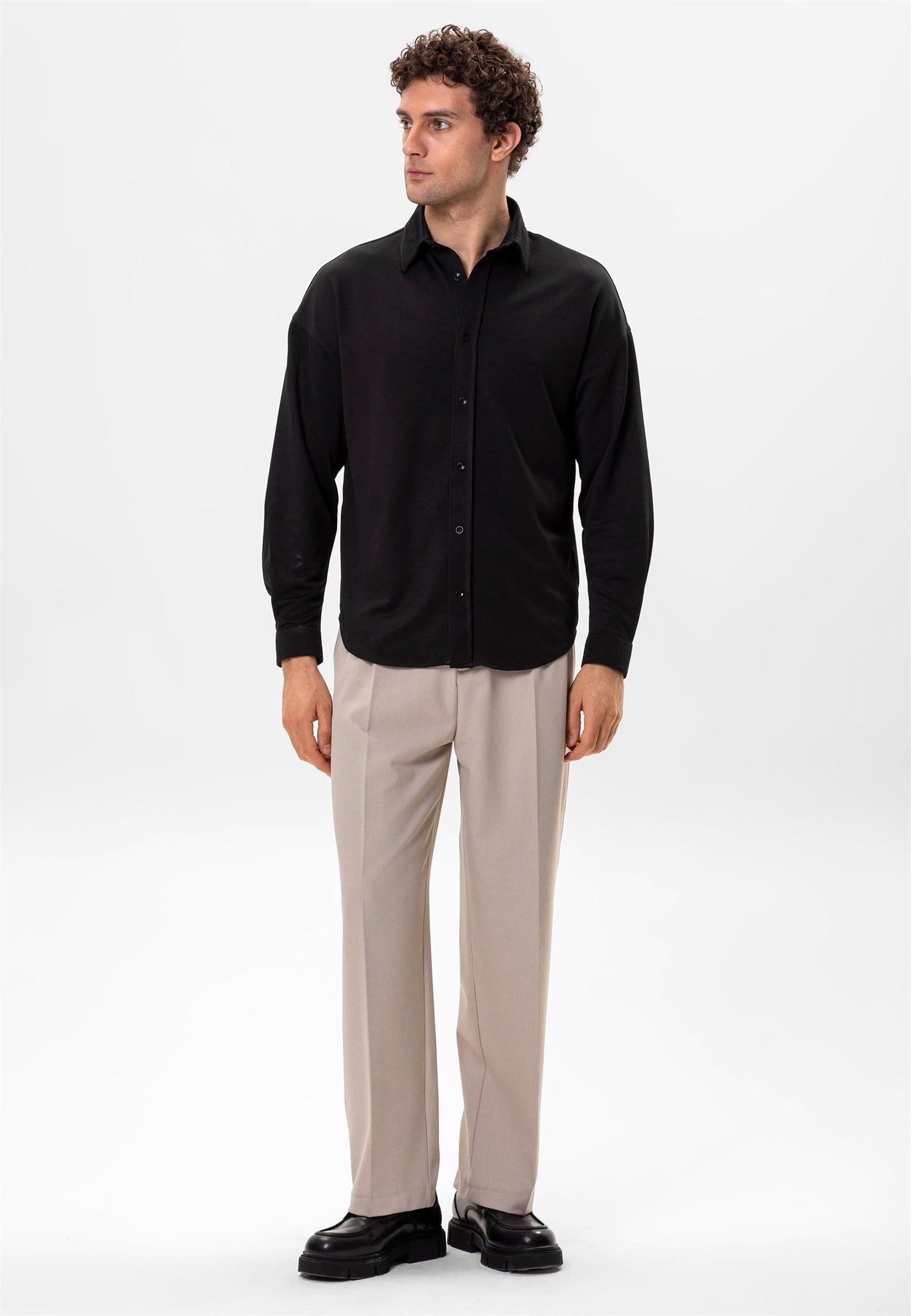 KOALA SYDNEY Men's Black Oversize Classic Shirt -