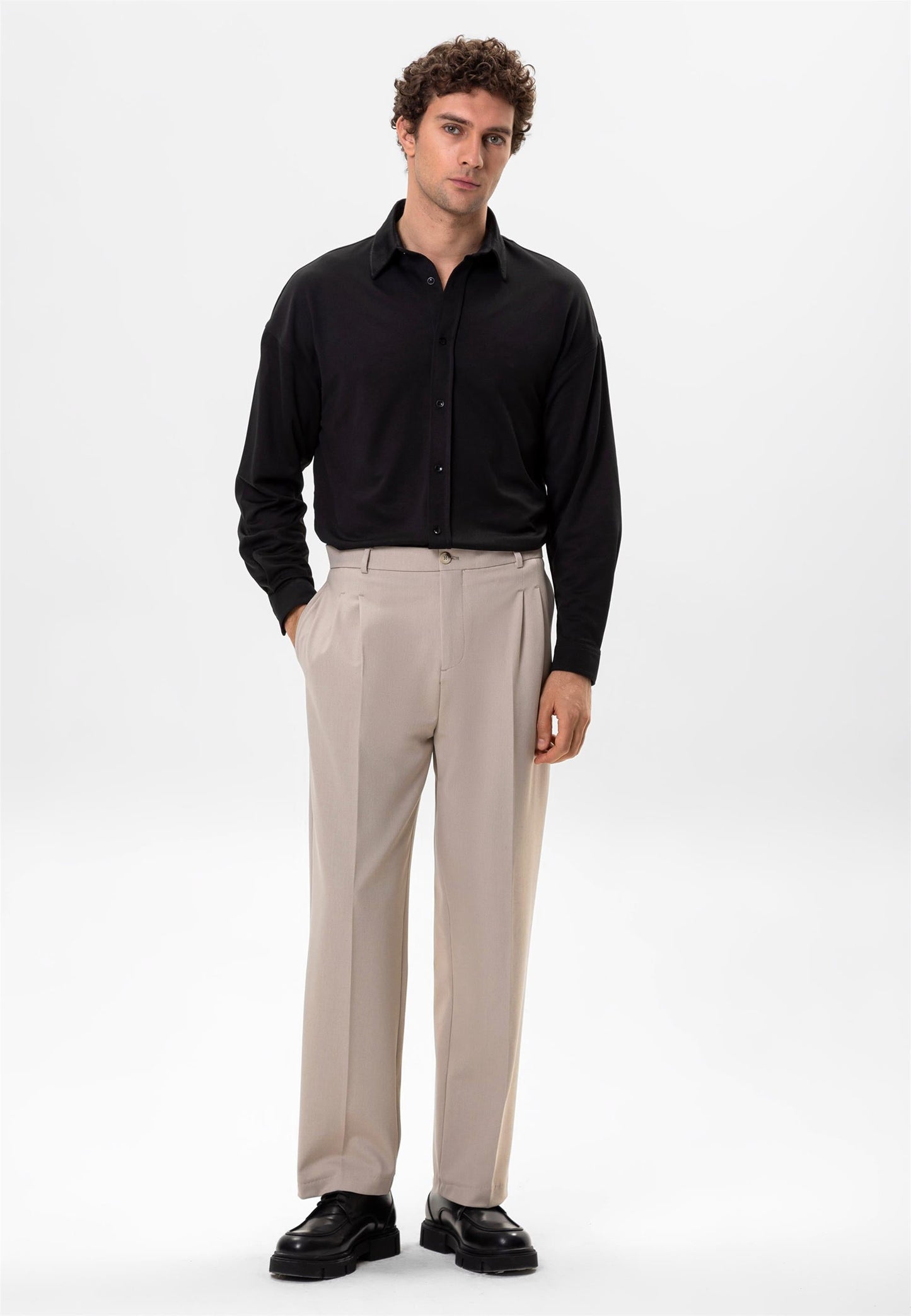 KOALA SYDNEY Men's Black Oversize Classic Shirt -