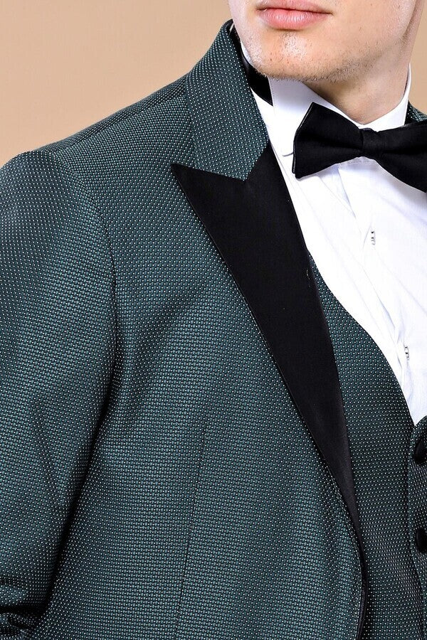 Green Removable Lapel Tuxedo