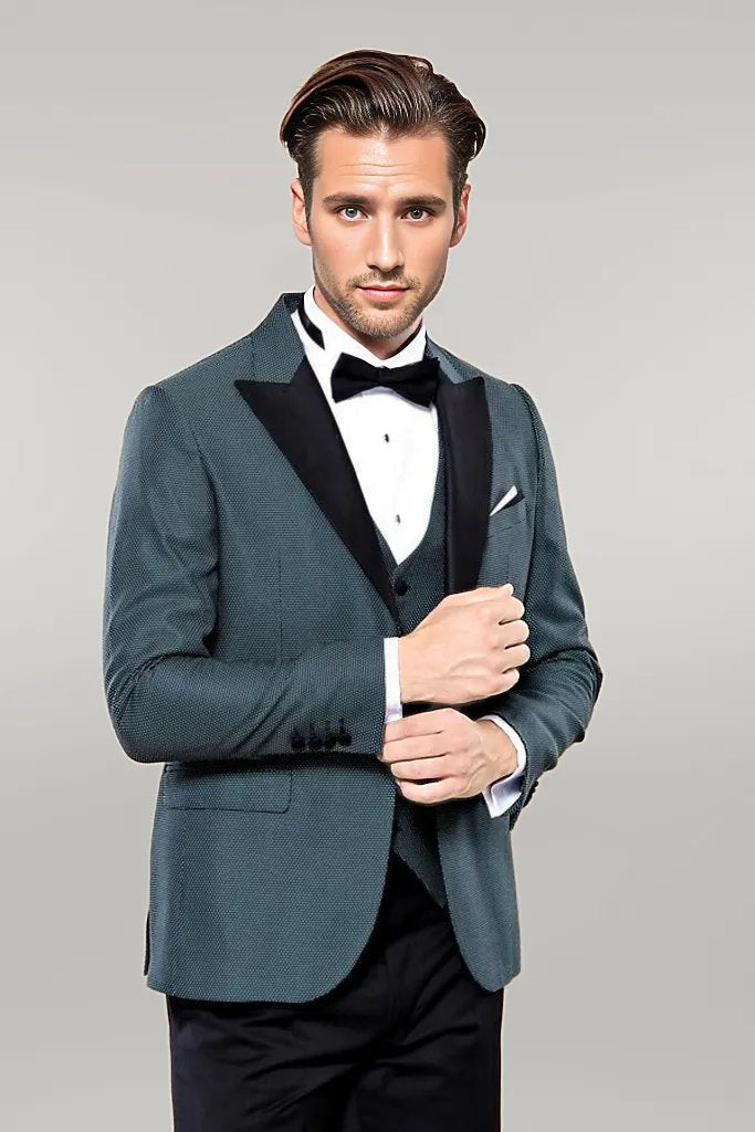 Green Removable Lapel Tuxedo