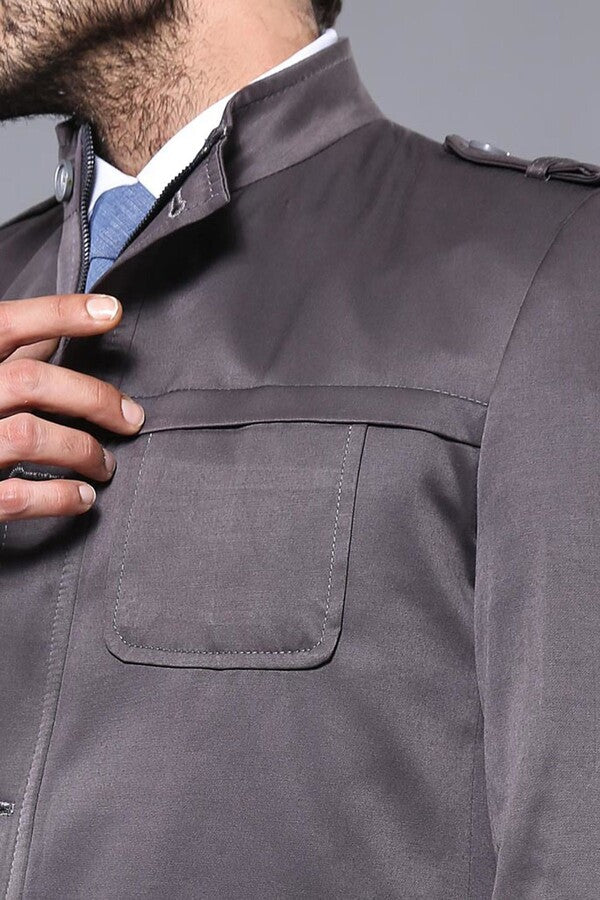 Grey Men's Coat Jacket