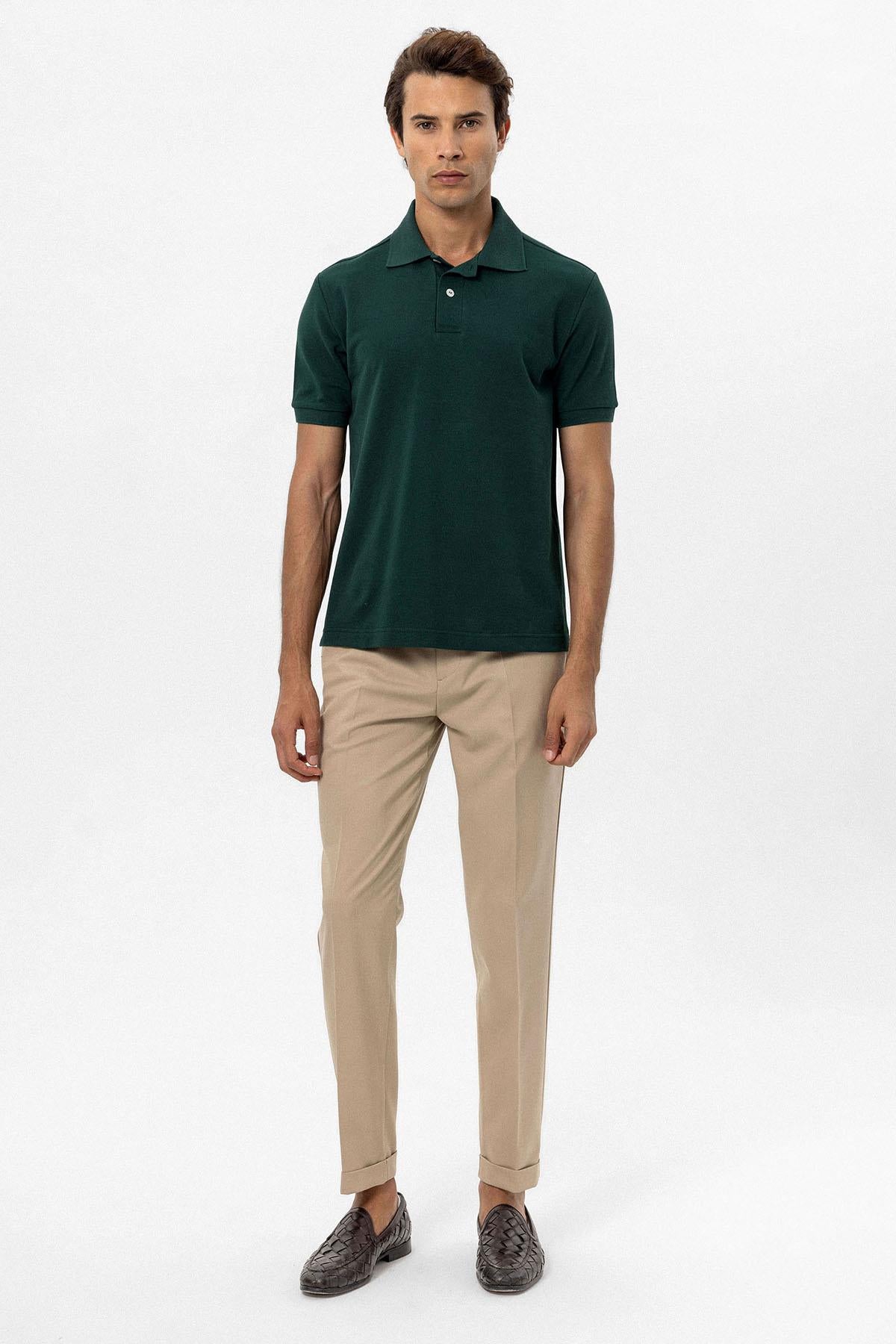 KOALA SYDNEY Men's Khaki Polo Neck T-Shirt