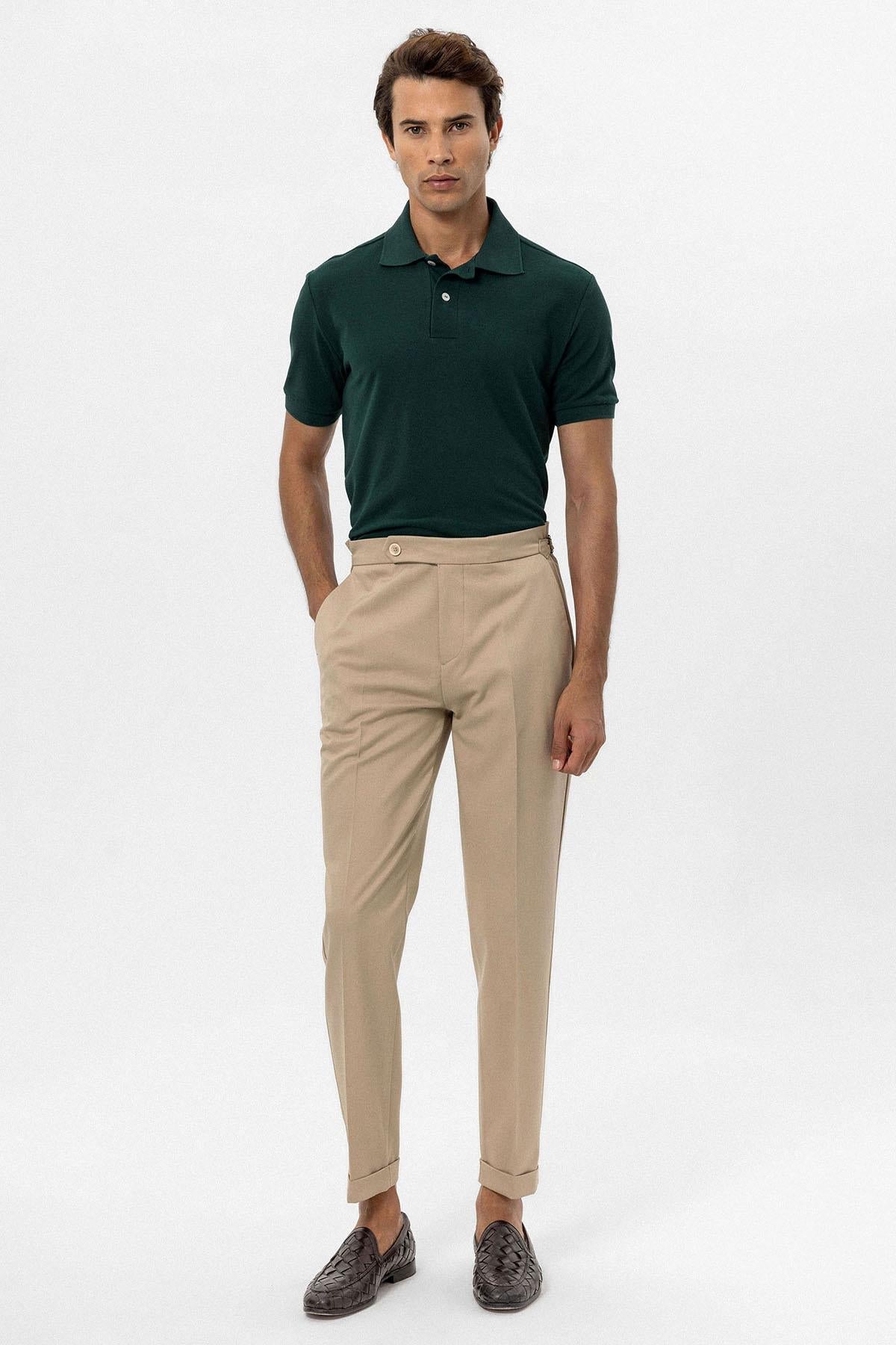 KOALA SYDNEY Men's Khaki Polo Neck T-Shirt