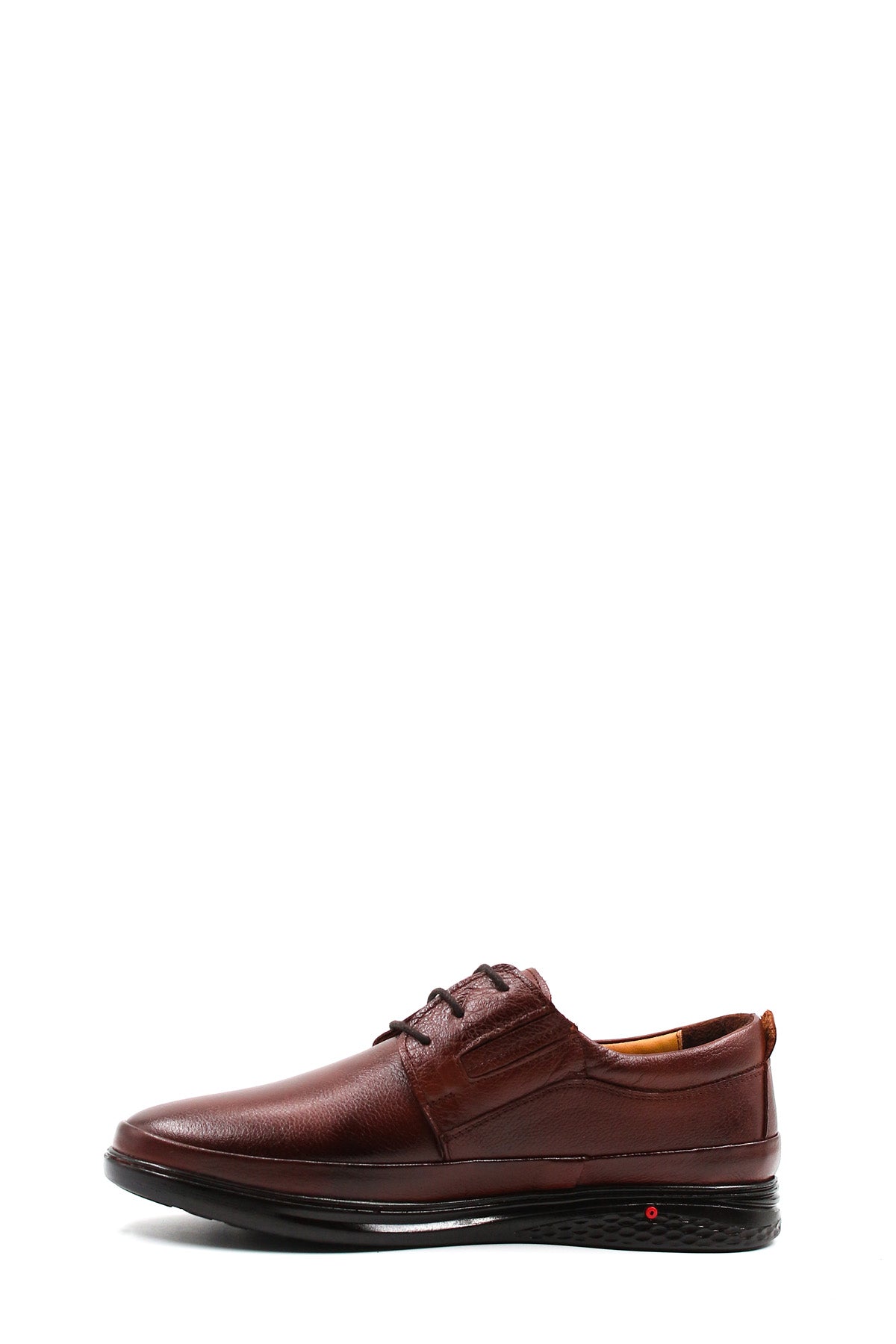 Burgundy Leather Casual Lace-Ups-Wessi