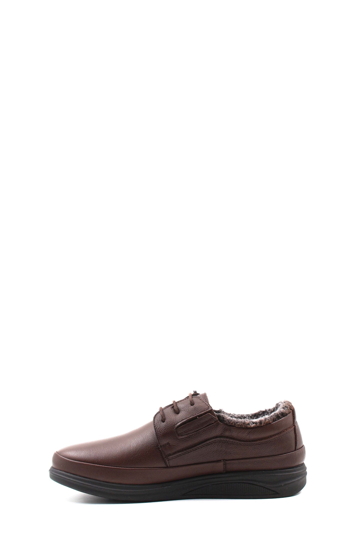 KOALA SYDNEY Men's Brown Leather Fleece-Lined Casual Shoes