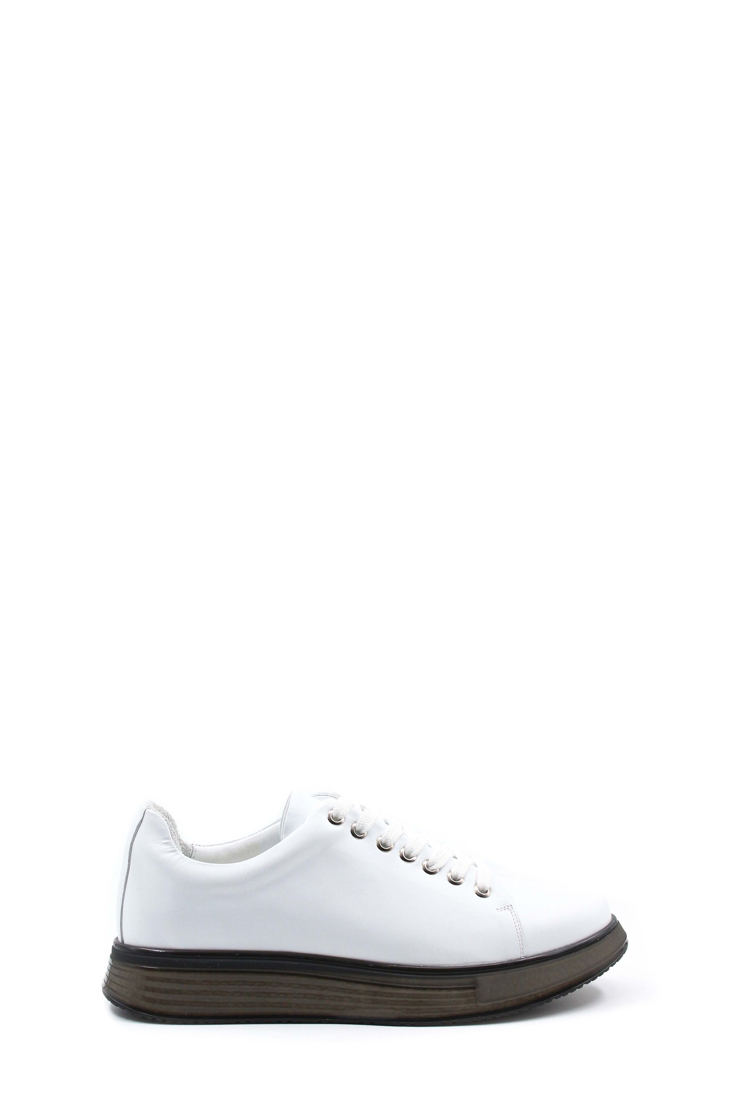 Men's White Platform Sneakers-Wessi