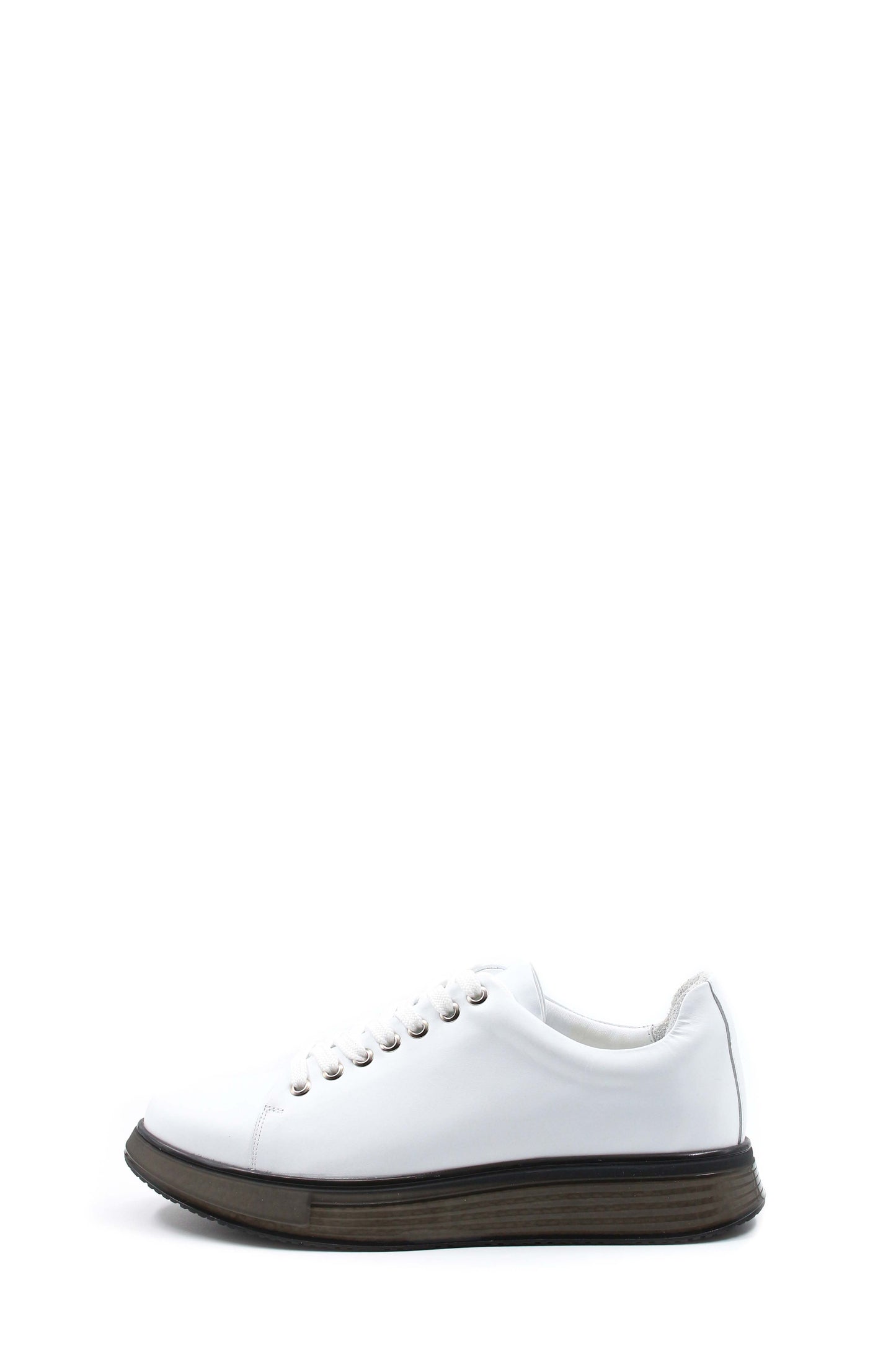 Men's White Platform Sneakers-Wessi