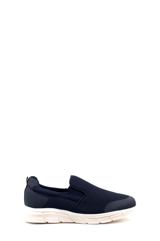 Men's Navy Slip-On Mesh Sneakers - Lightweight & Breathable