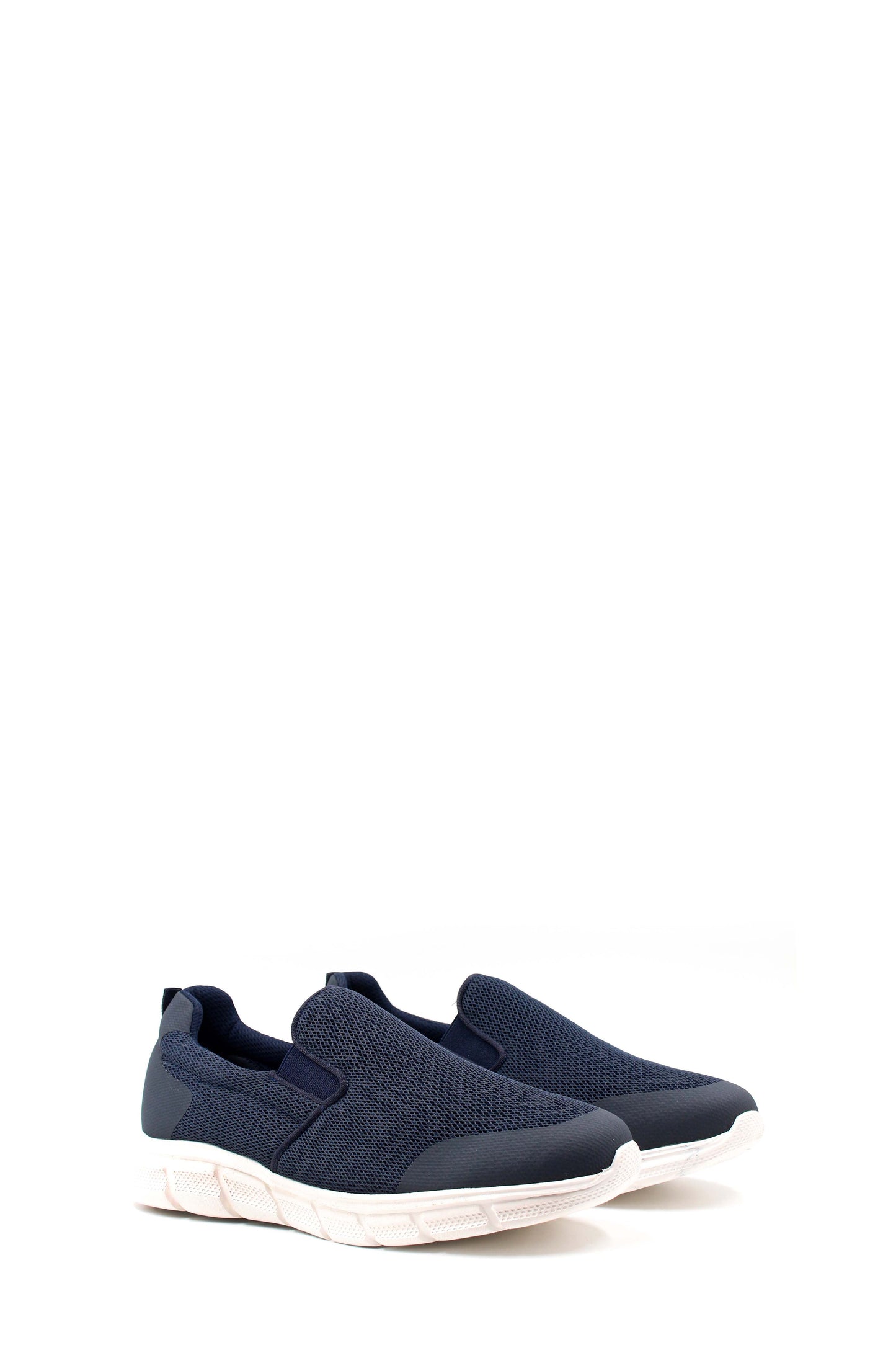 Men's Navy Slip-On Mesh Sneakers - Lightweight & Breathable
