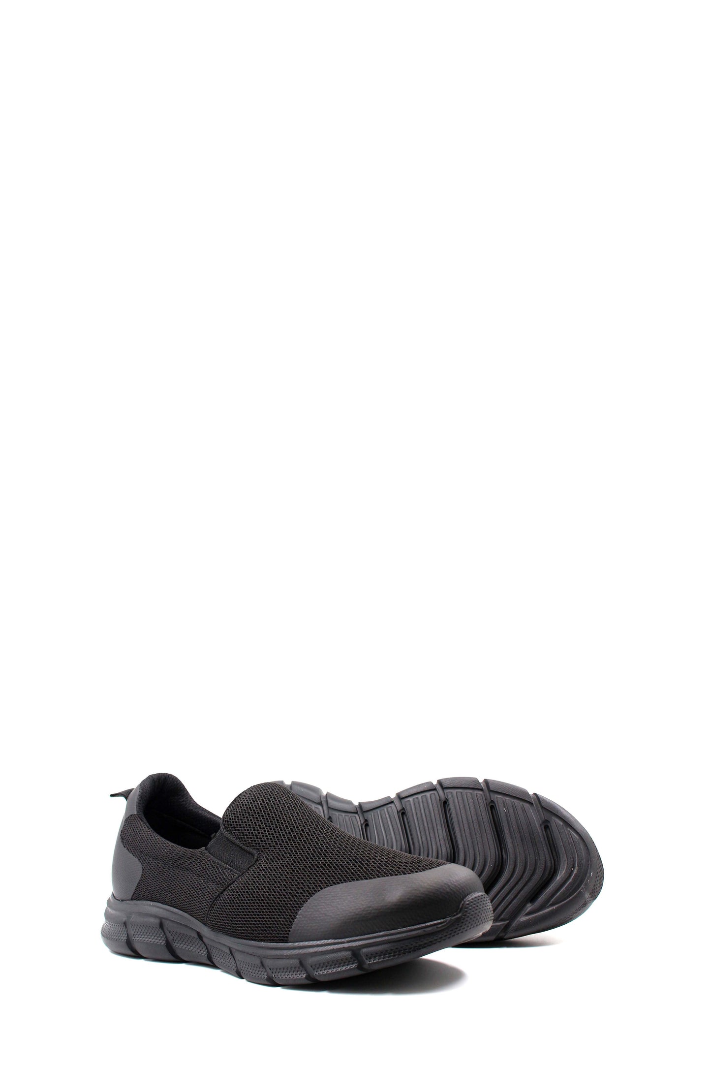 Men's Black Slip-On Mesh Sneakers - Lightweight & Breathable