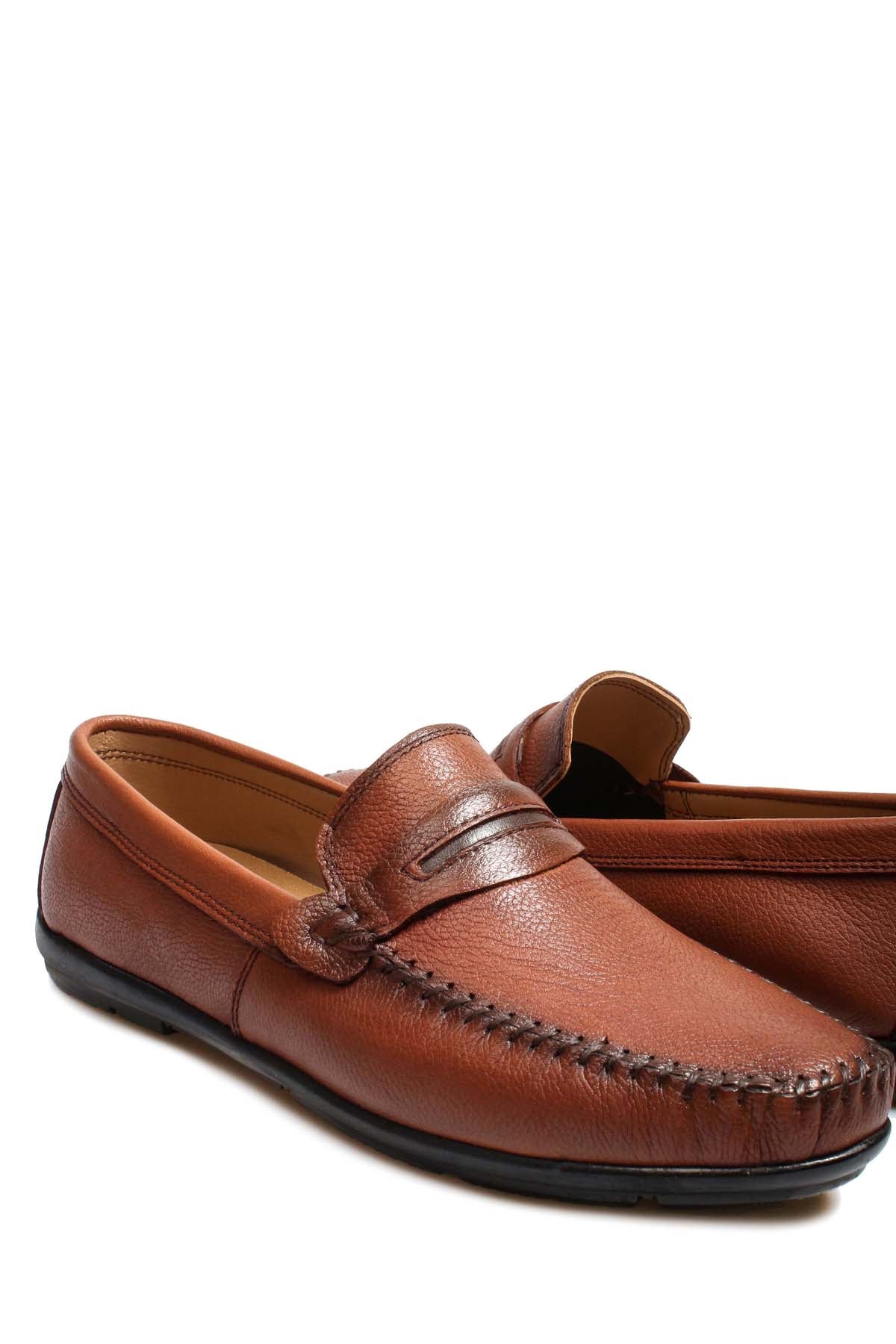 KOALA SYDNEY Men's Brown Leather Penny Loafers