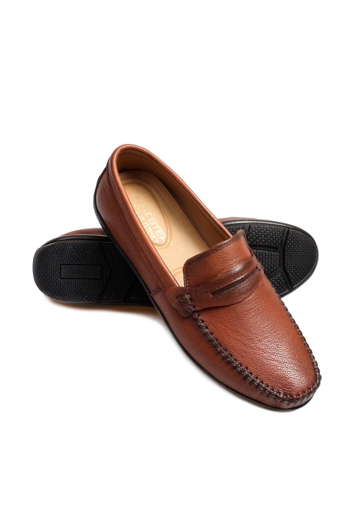 KOALA SYDNEY Men's Brown Leather Penny Loafers