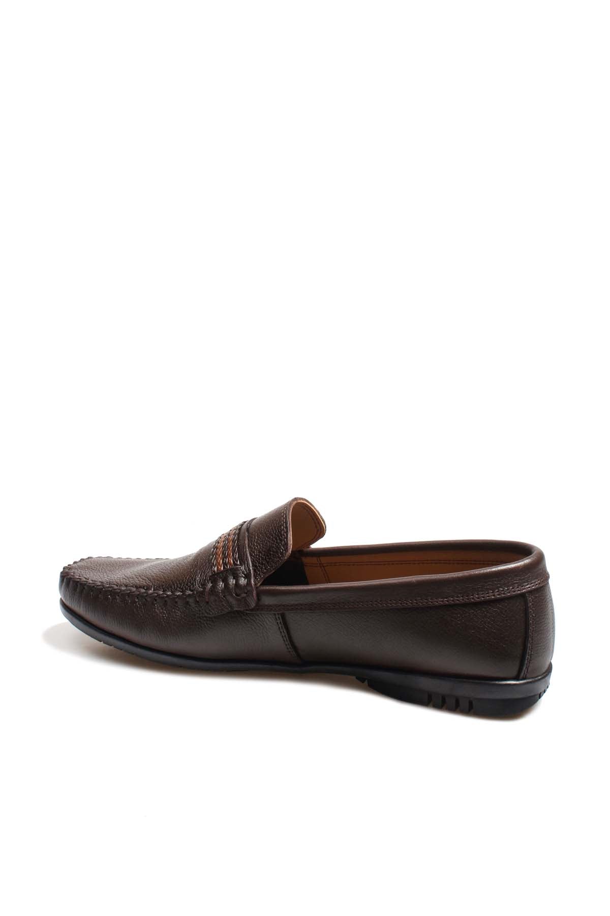 KOALA SYDNEY Men's Brown Leather Driving Loafers-Wessi