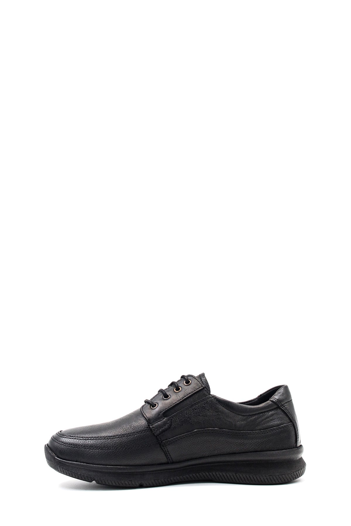 Men's Black Leather Casual Shoes-Wessi