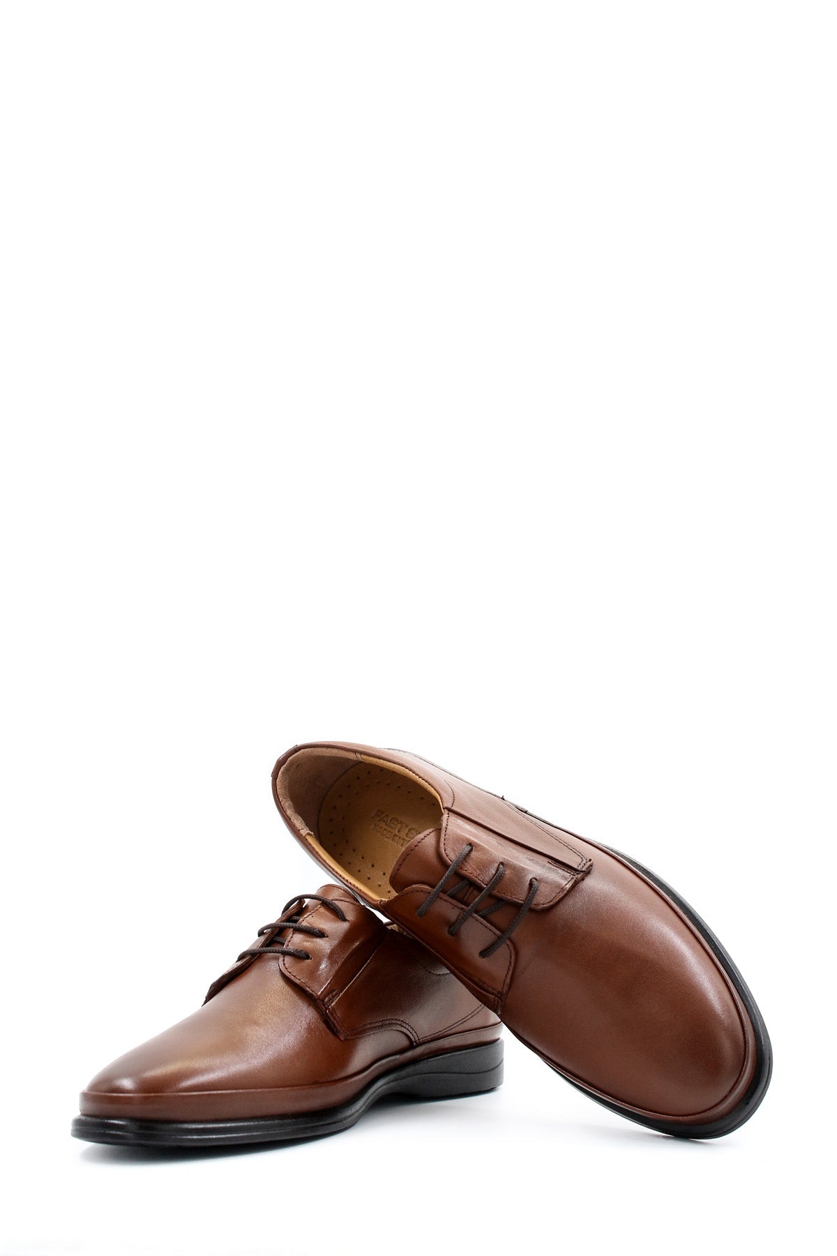 KOALA SYDNEY Men's Brown Leather Lace-Up Shoes with Cushioned Sole and Rounded Toe