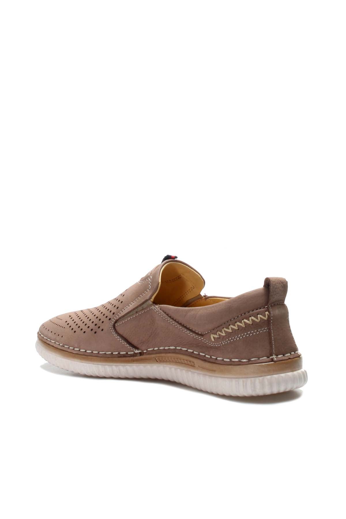 KOALA SYDNEY Men's Beige Perforated Slip-On Loafers with Cushioned Sole