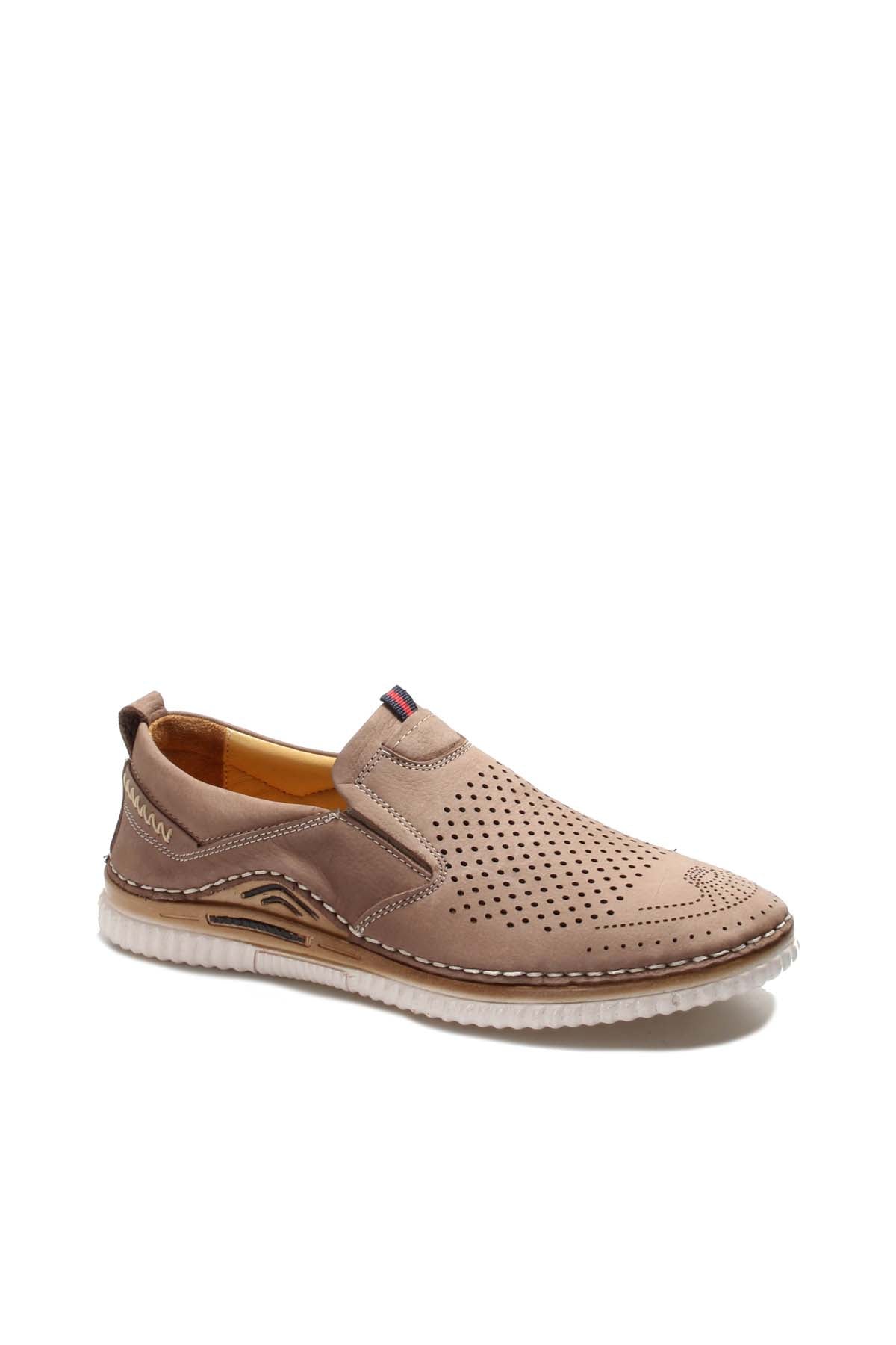 KOALA SYDNEY Men's Beige Perforated Slip-On Loafers with Cushioned Sole