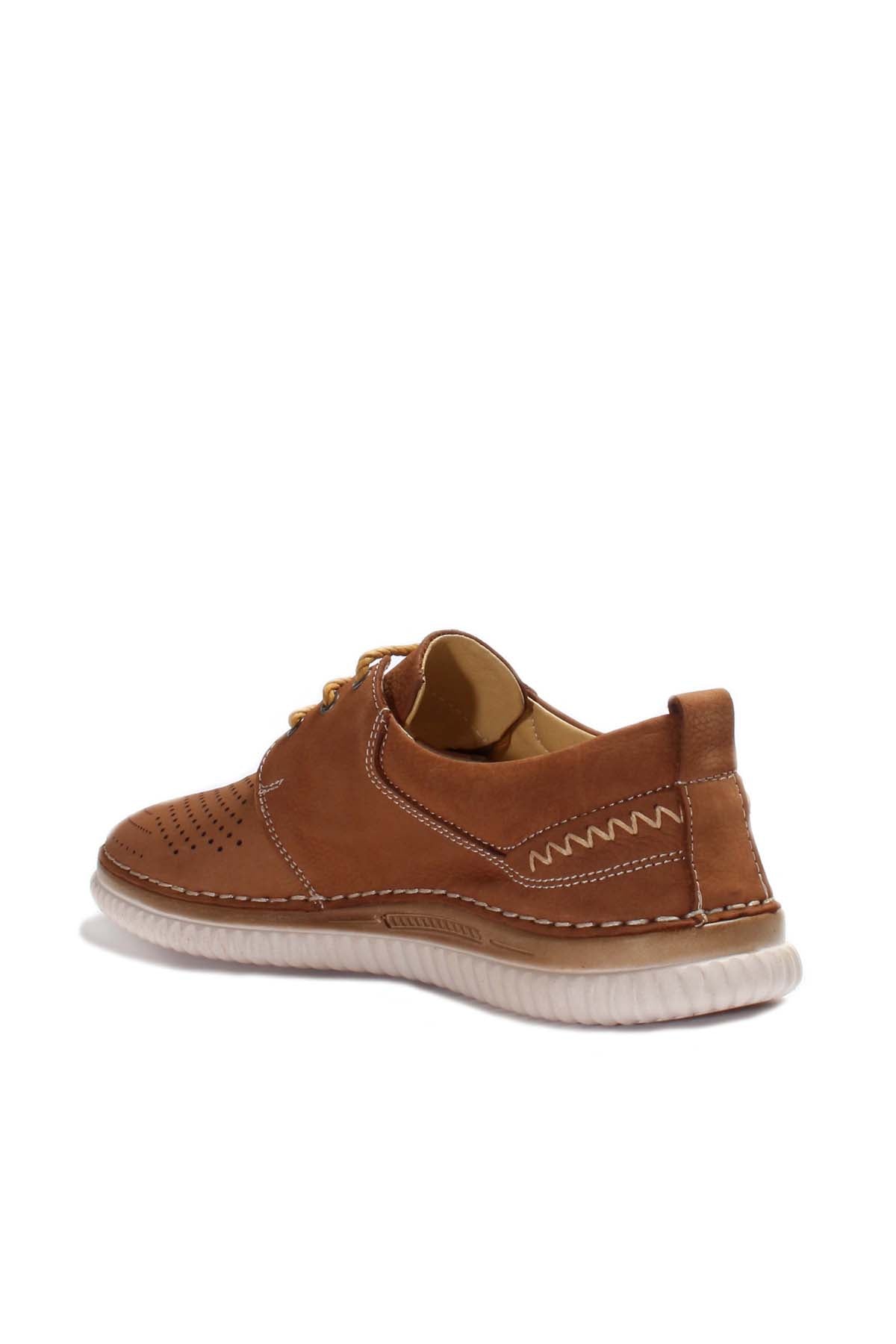 KOALA SYDNEY Men's Tan Perforated Casual Derby Shoes