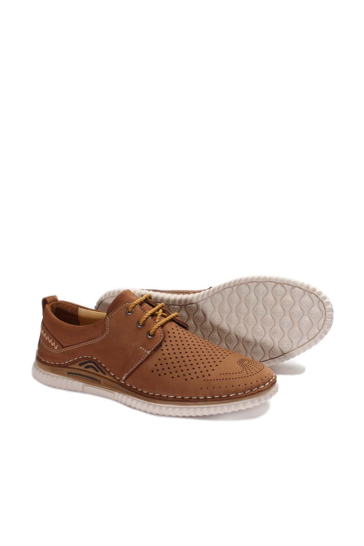 KOALA SYDNEY Men's Tan Perforated Casual Derby Shoes