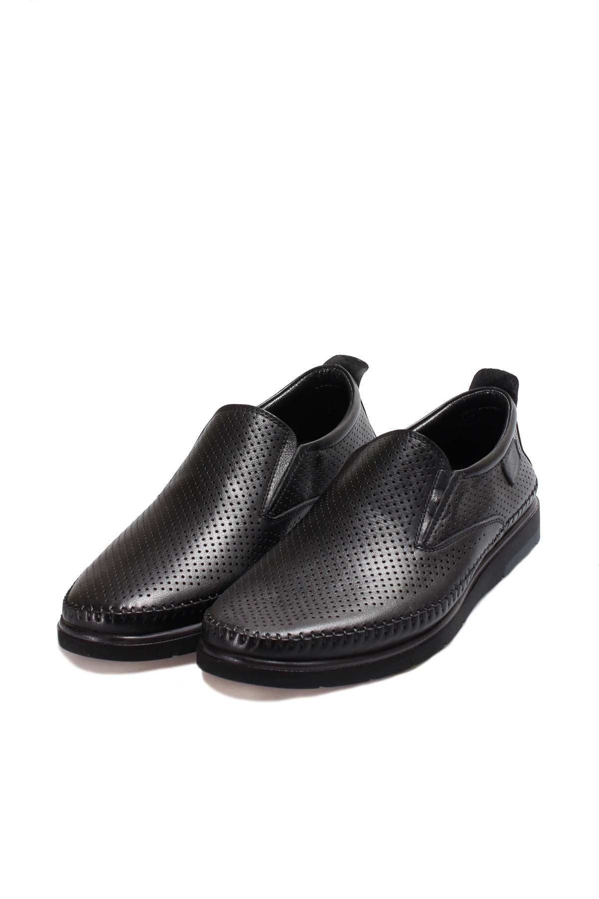 KOALA SYDNEY Black Perforated Leather Loafers Wessi