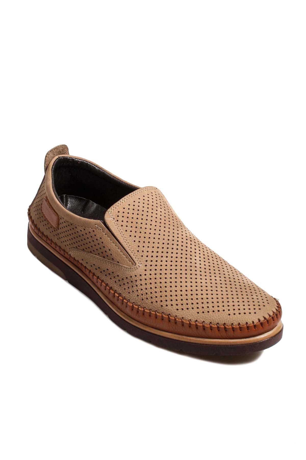 KOALA SYDNEY Beige Perforated Suede Loafers Wessi