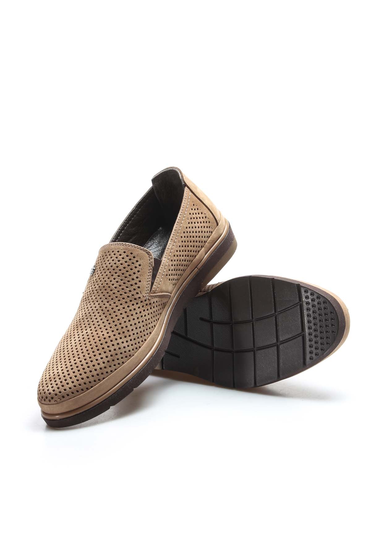 KOALA SYDNEY Beige Perforated Leather Loafers Wessi