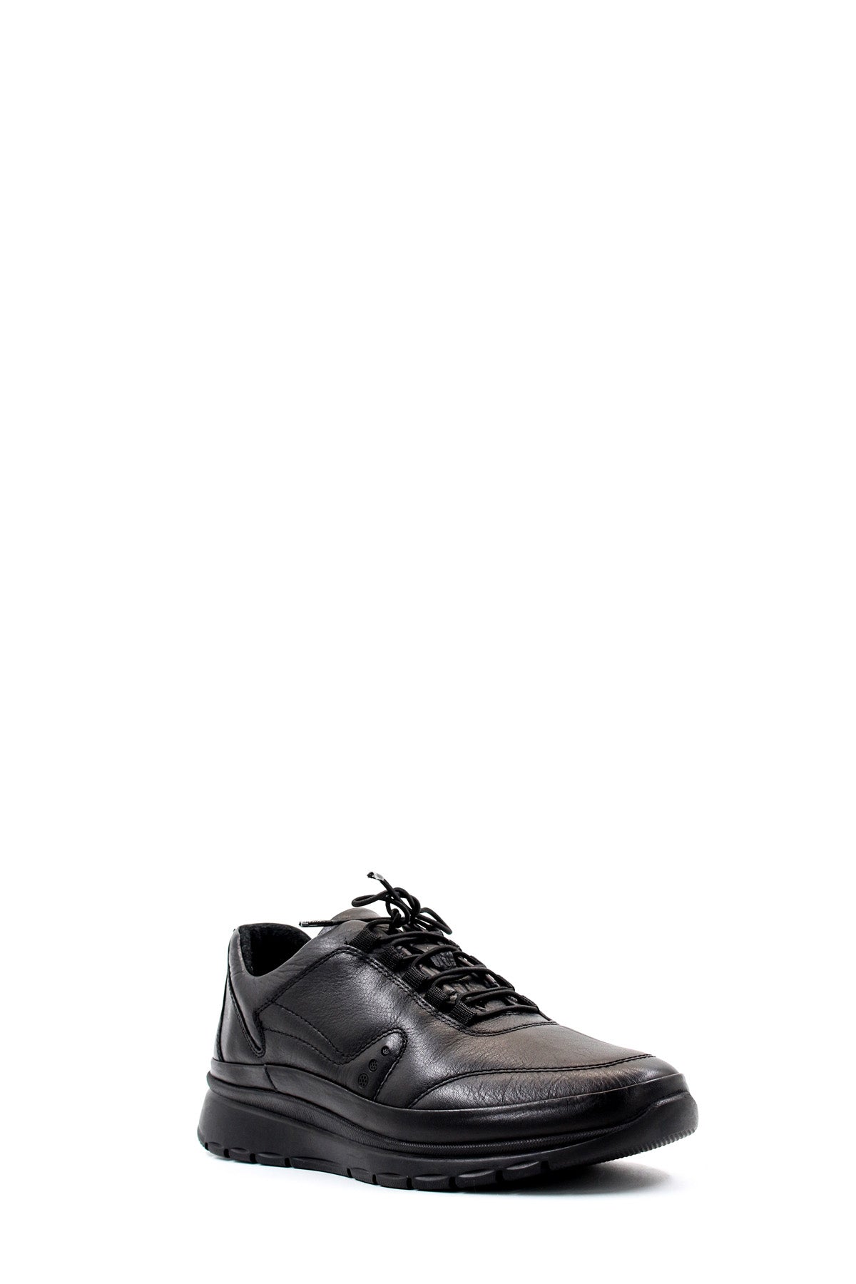 KOALA SYDNEY Men's Black Leather Comfort Sneakers with Cushioned Sole