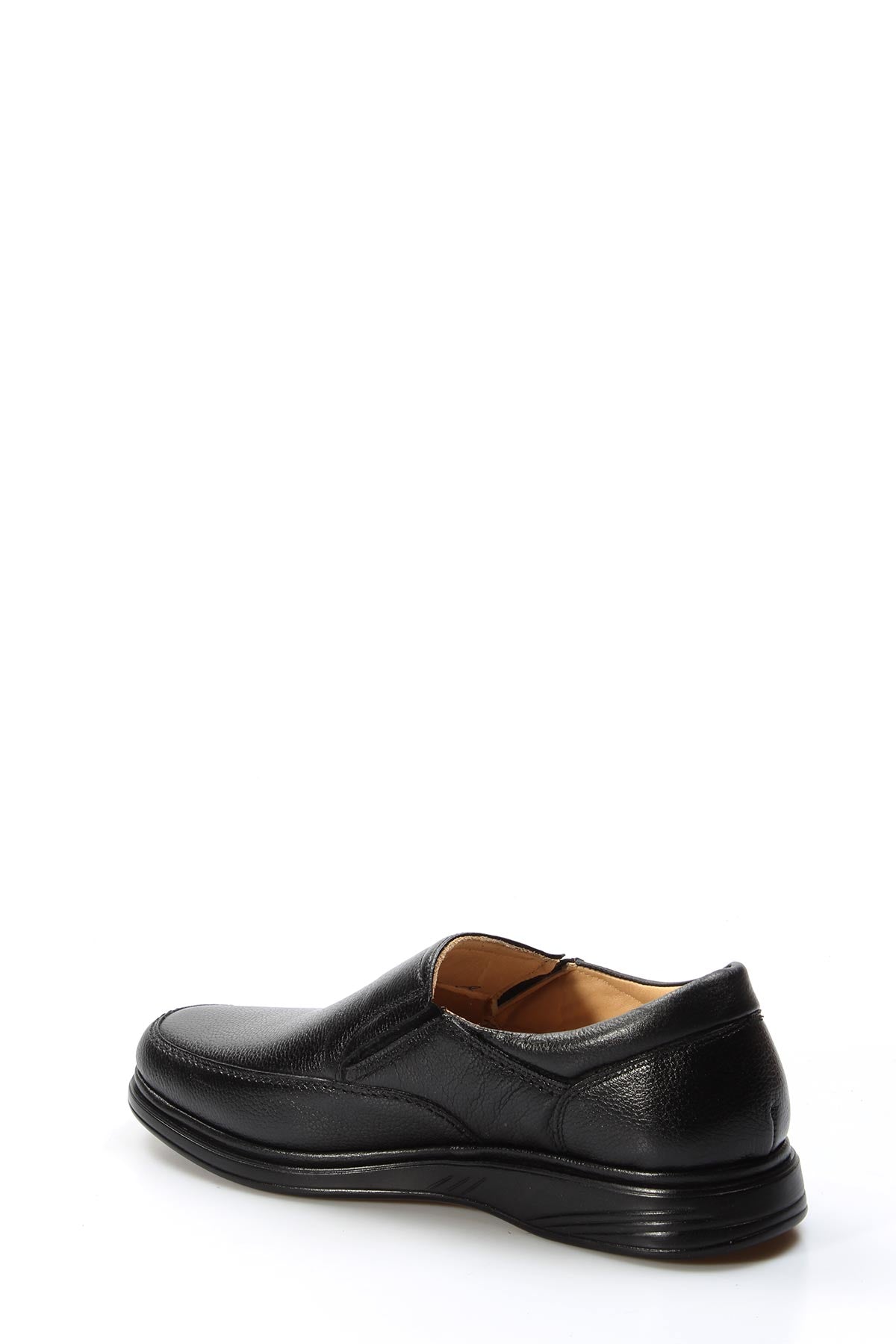KOALA SYDNEY Men's Black Leather Slip-On Shoes with Cushioned Sole