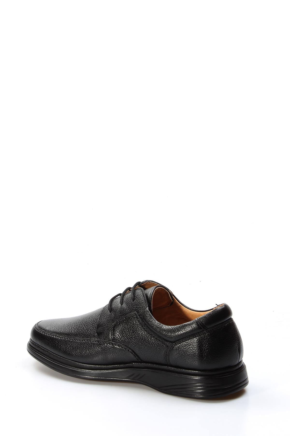 KOALA SYDNEY Men's Black Pebbled Leather Lace-Up Shoes