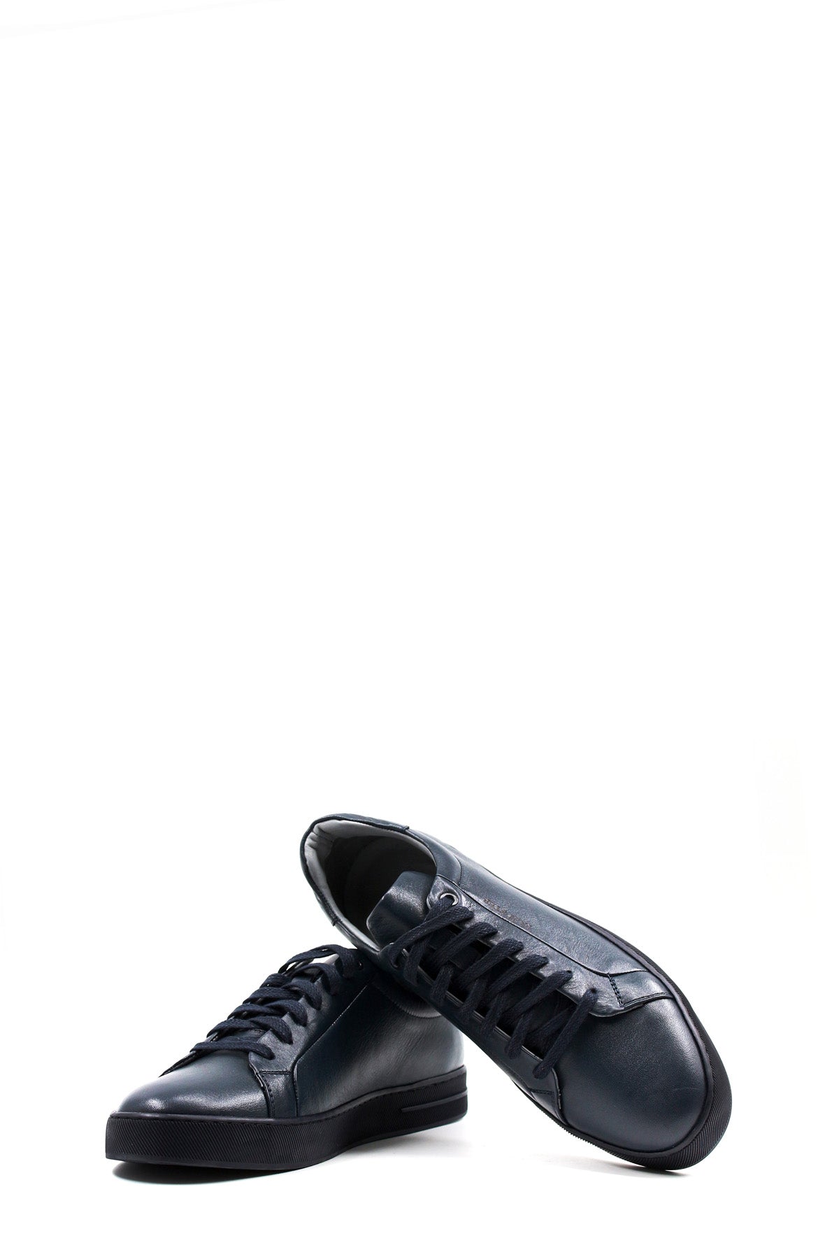 KOALA SYDNEY Men's Navy Blue Leather Casual Sneakers