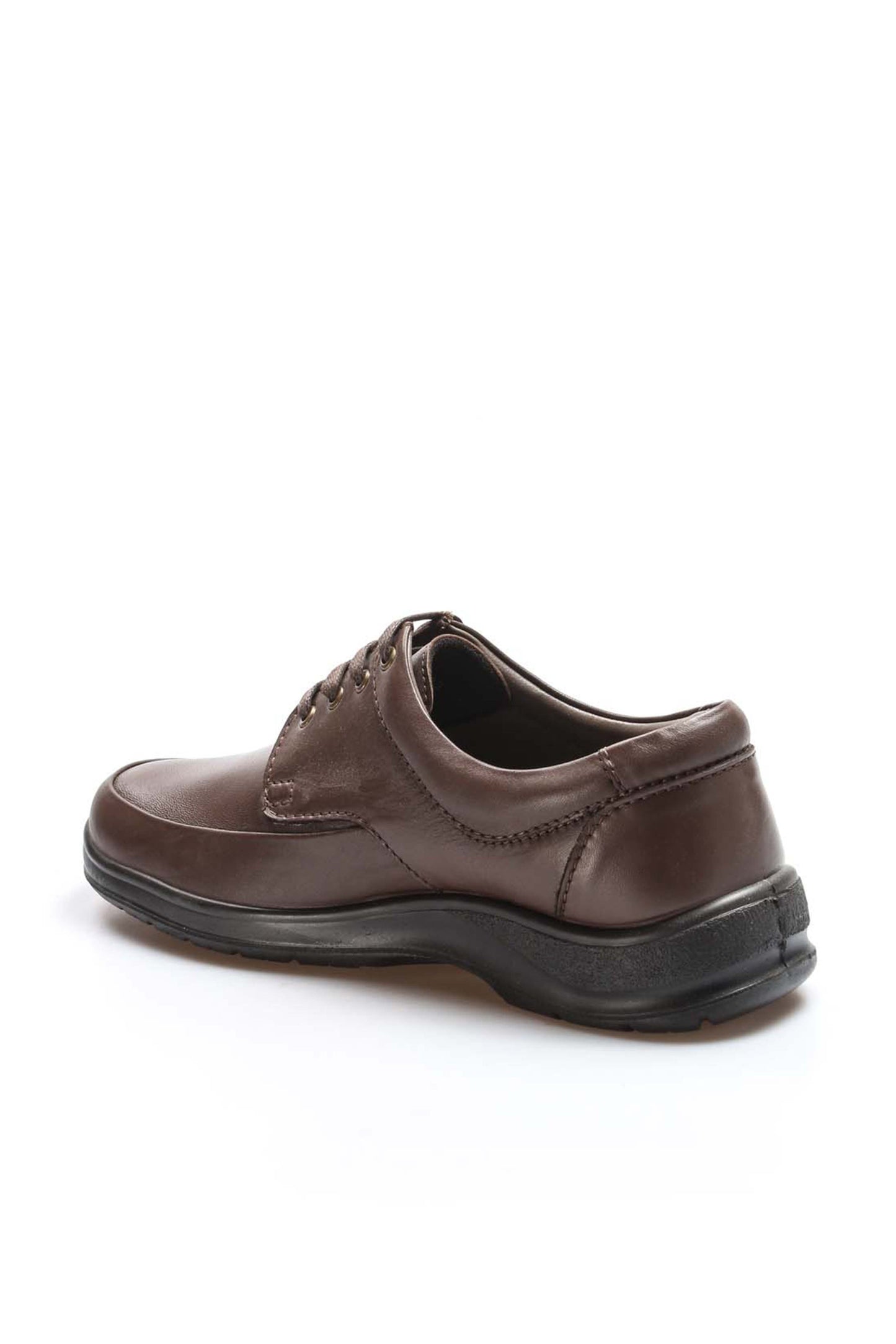 KOALA SYDNEY Men's Brown Leather Lace-Up Shoes with Padded Insole